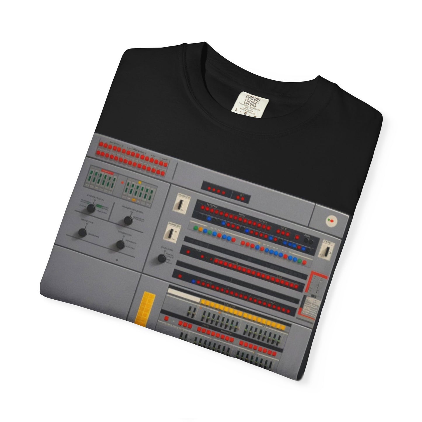 Classic Mainframe Computer Control Panel T-Shirt - Pixel Art Color