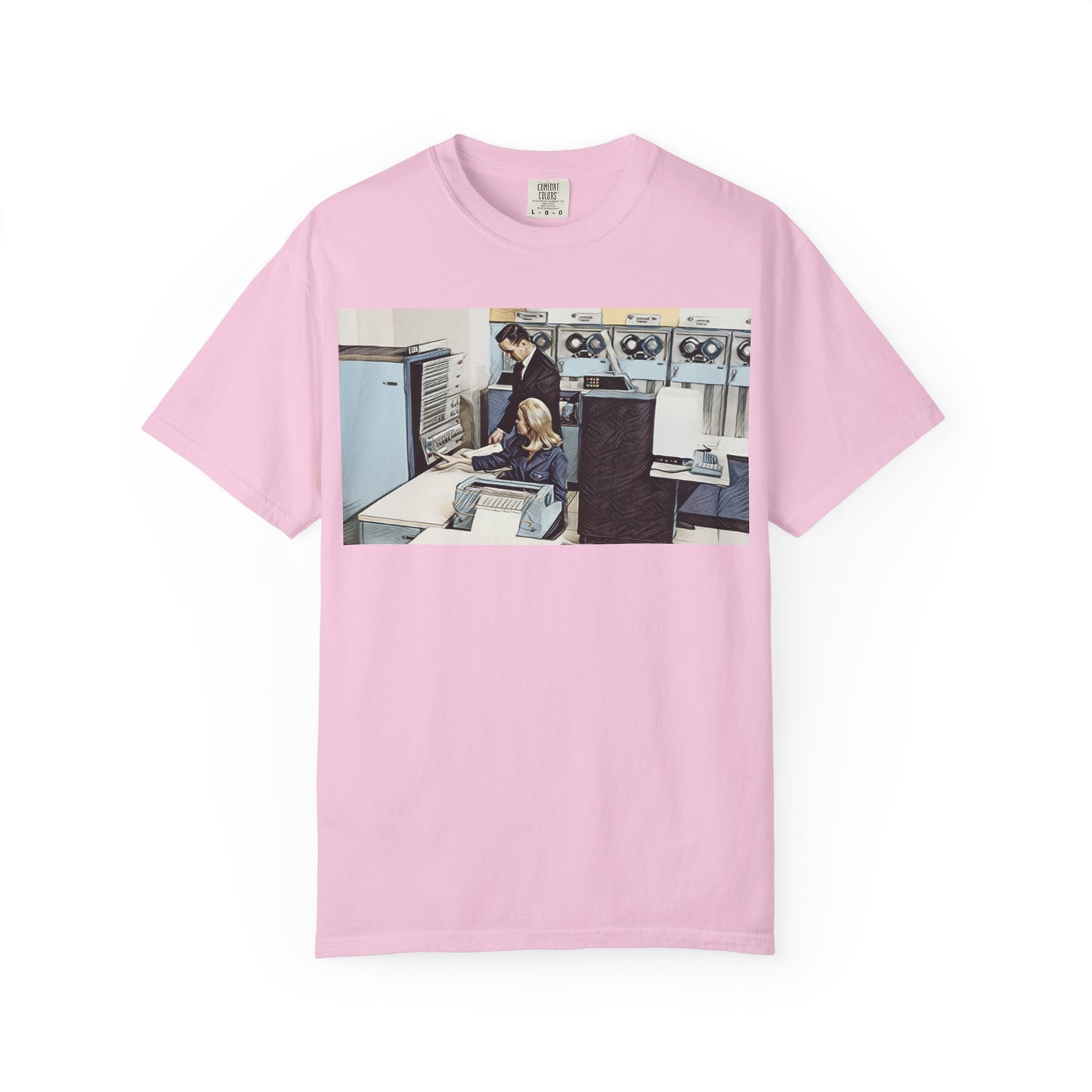 Classic Mainframe T-Shirt with control panel on back - Print Art Color