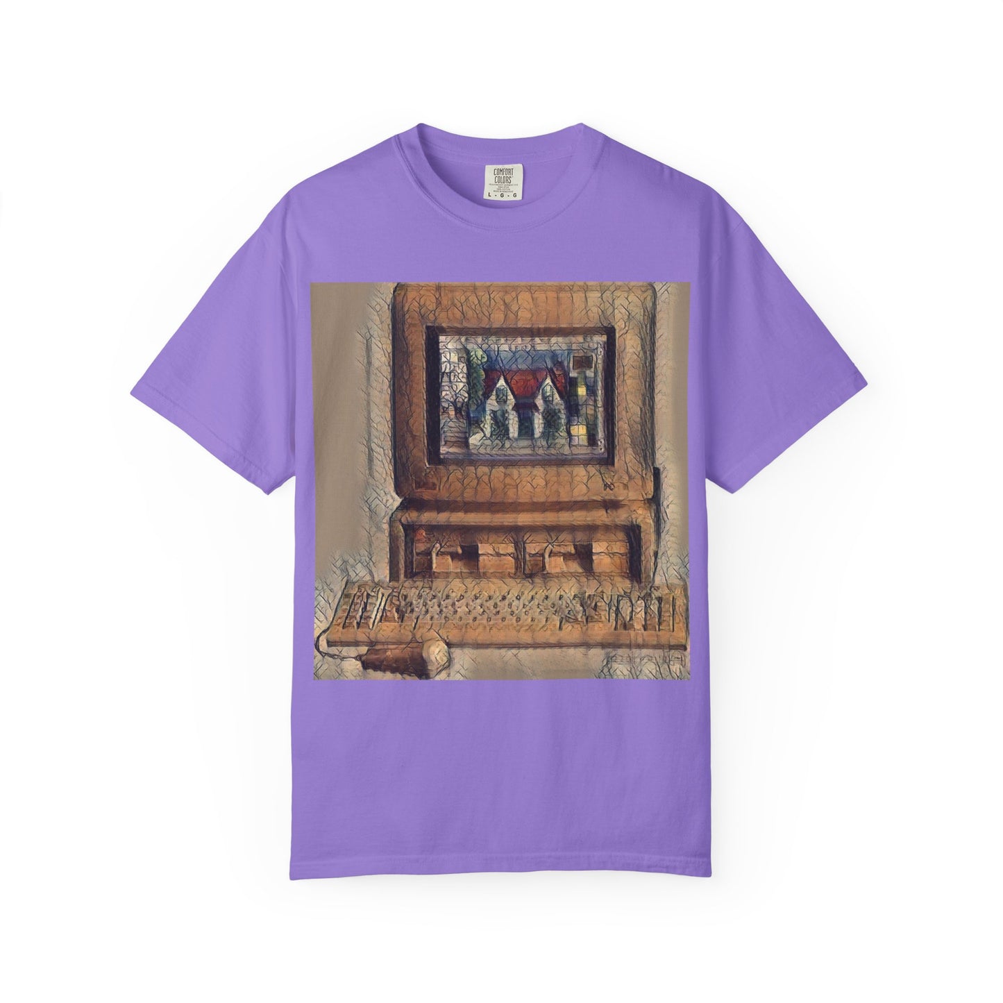 Classic business machine inspired T-Shirt | Faded Print Art | Ideal for tech enthusiasts and collectors