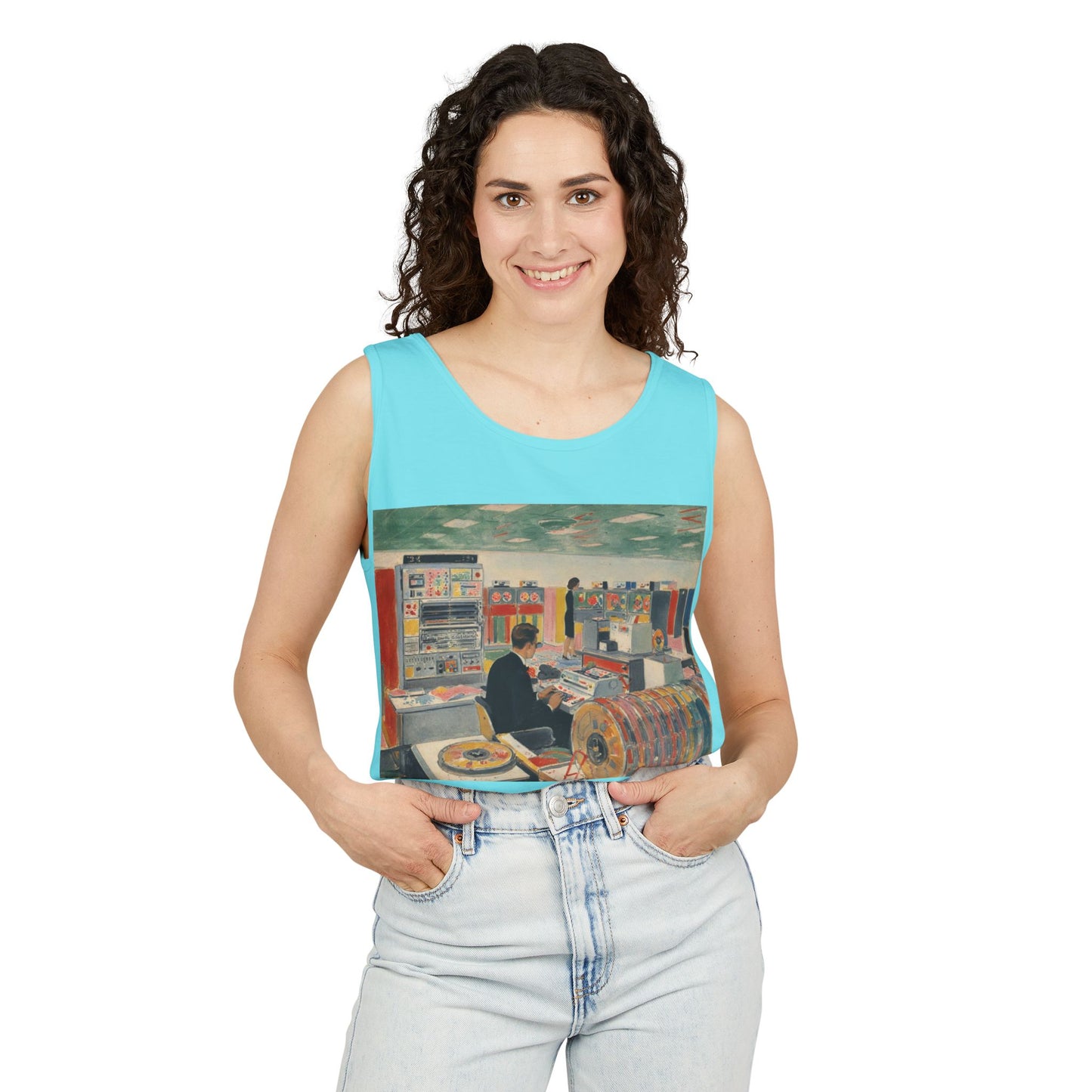 Mainframe Inspired #2 Tank Top | Unisex Retro Graphic Tee for Tech Lovers, Summer Fashion, Gift for Nerds, Festival Wear, 80s Style