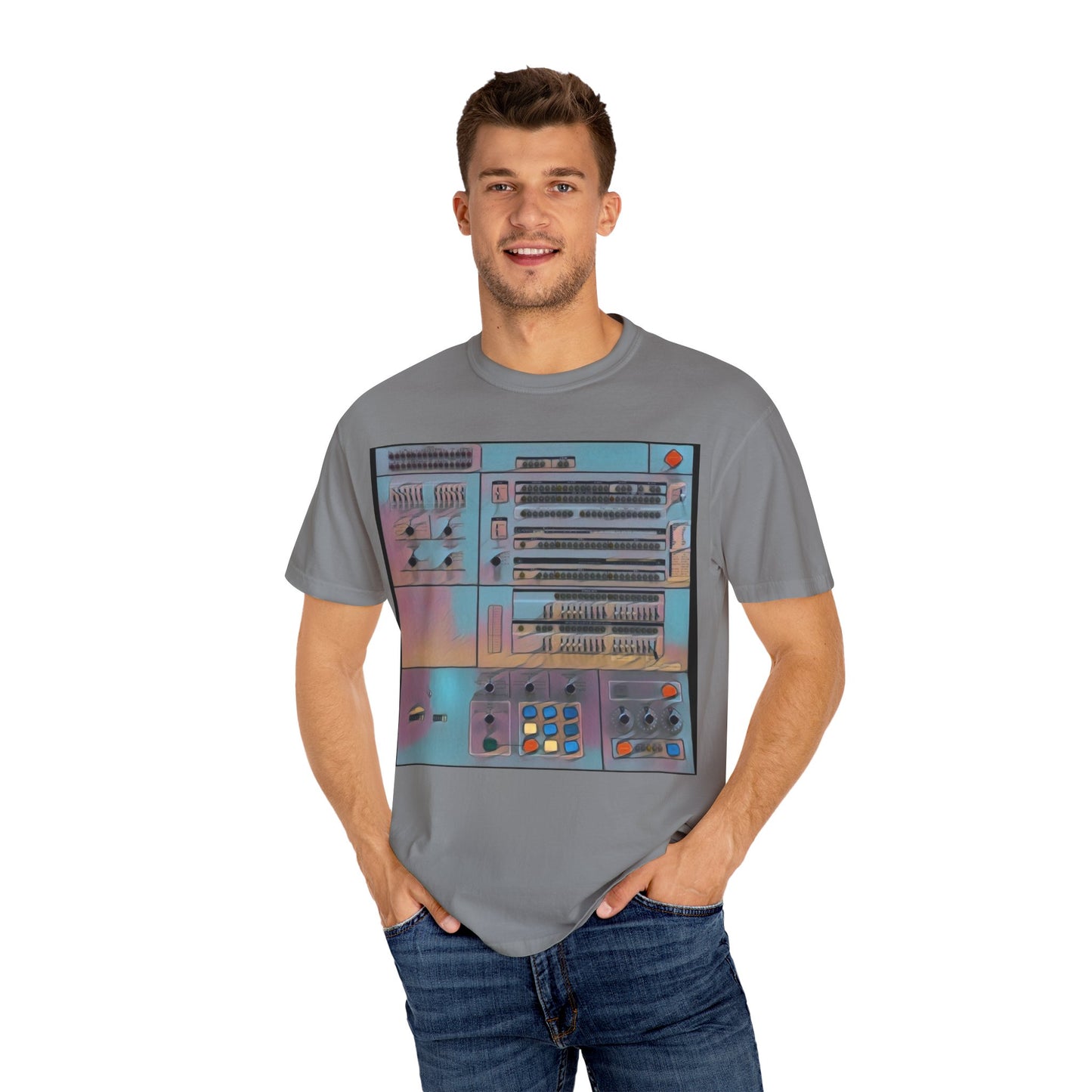 Classic Mainframe Computer Control Panel T-Shirt - Print Art Color