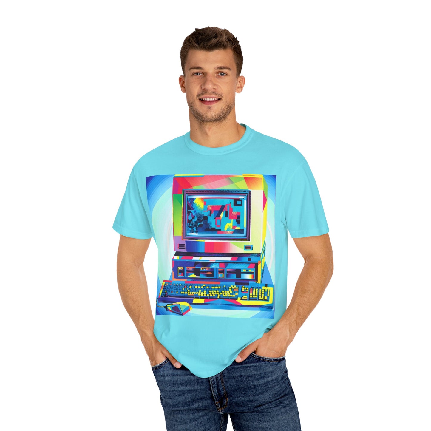 Classic business machine inspired T-Shirt | Multi-Color Art | Ideal for tech enthusiasts and collectors