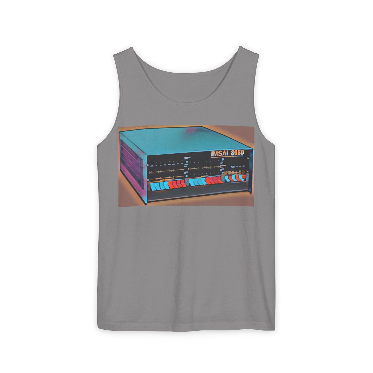IMSAI 8080 Inspired Tank Top | Unisex Retro Graphic Tee for Tech Lovers, Summer Fashion, Gift for Nerds, Festival Wear, 80s Style