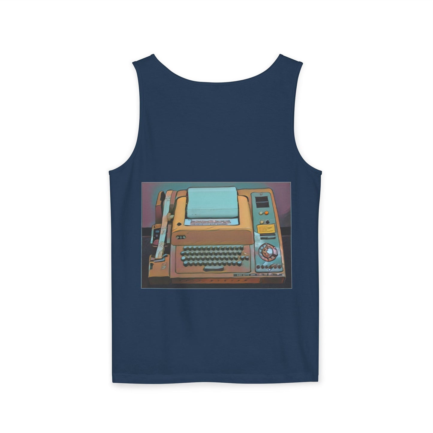 Mini Computer Inspired Tank Top | Unisex Retro Graphic Tee for Tech Lovers, Summer Fashion, Gift for Nerds, Festival Wear, 80s Style