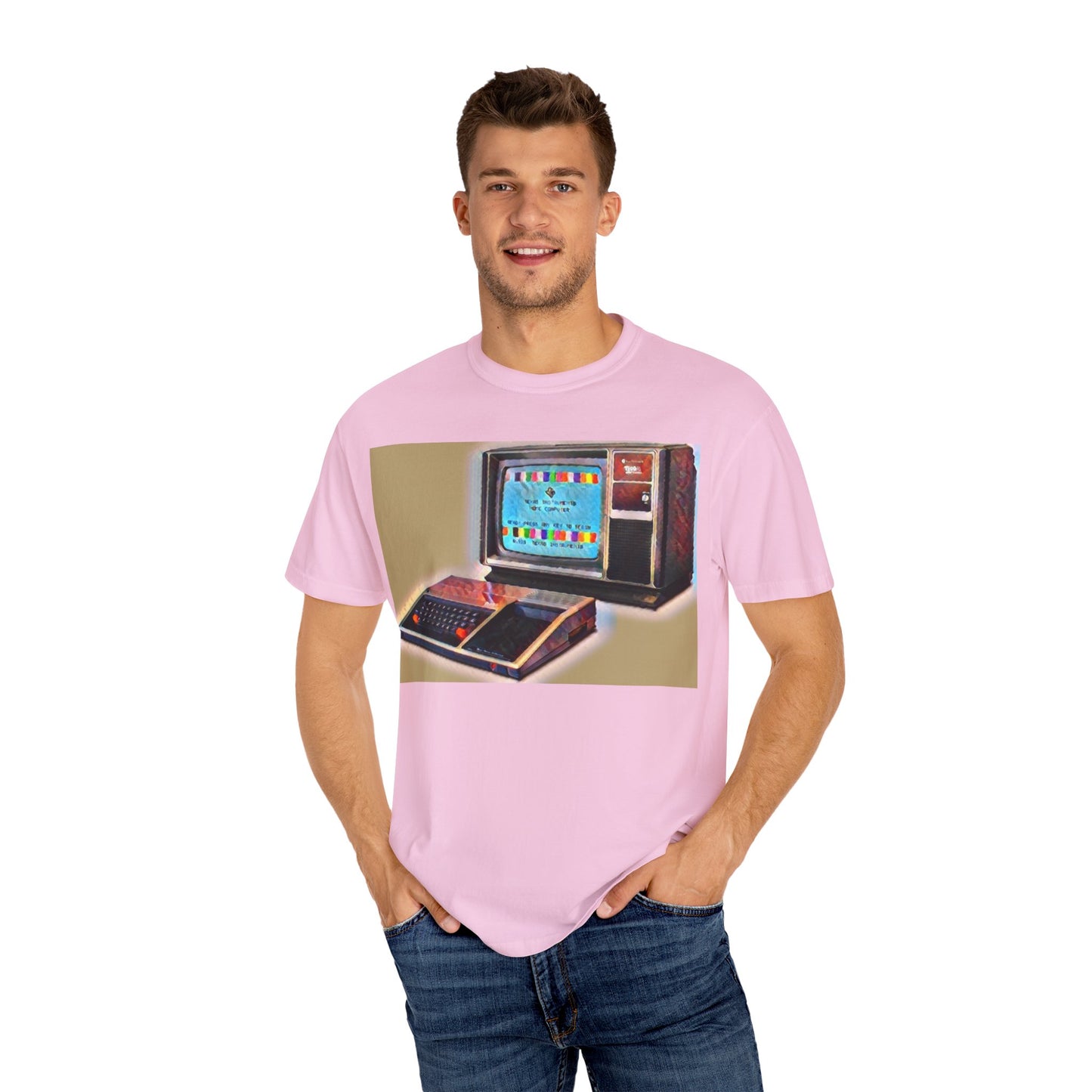 TI 99/4A Home Computer T-Shirt | Water Art Color | Ideal for tech enthusiasts and collectors