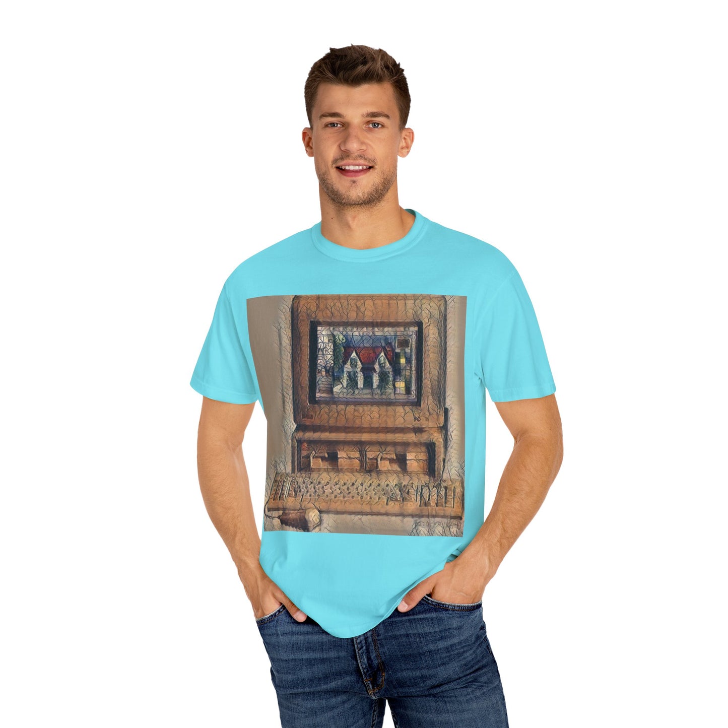 Classic business machine inspired T-Shirt | Faded Print Art | Ideal for tech enthusiasts and collectors
