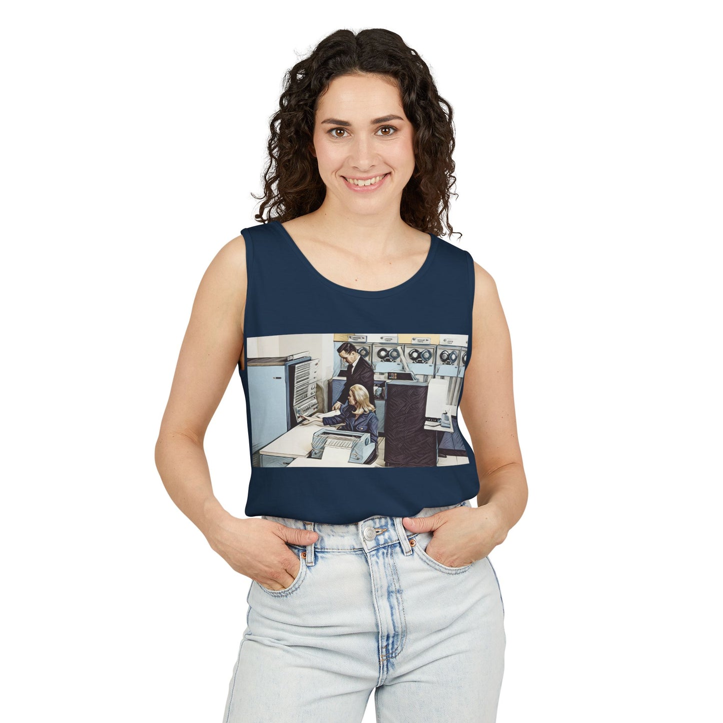 Mainframe Inspired Tank Top | Unisex Retro Graphic Tee for Tech Lovers, Summer Fashion, Gift for Nerds, Festival Wear, 80s Style