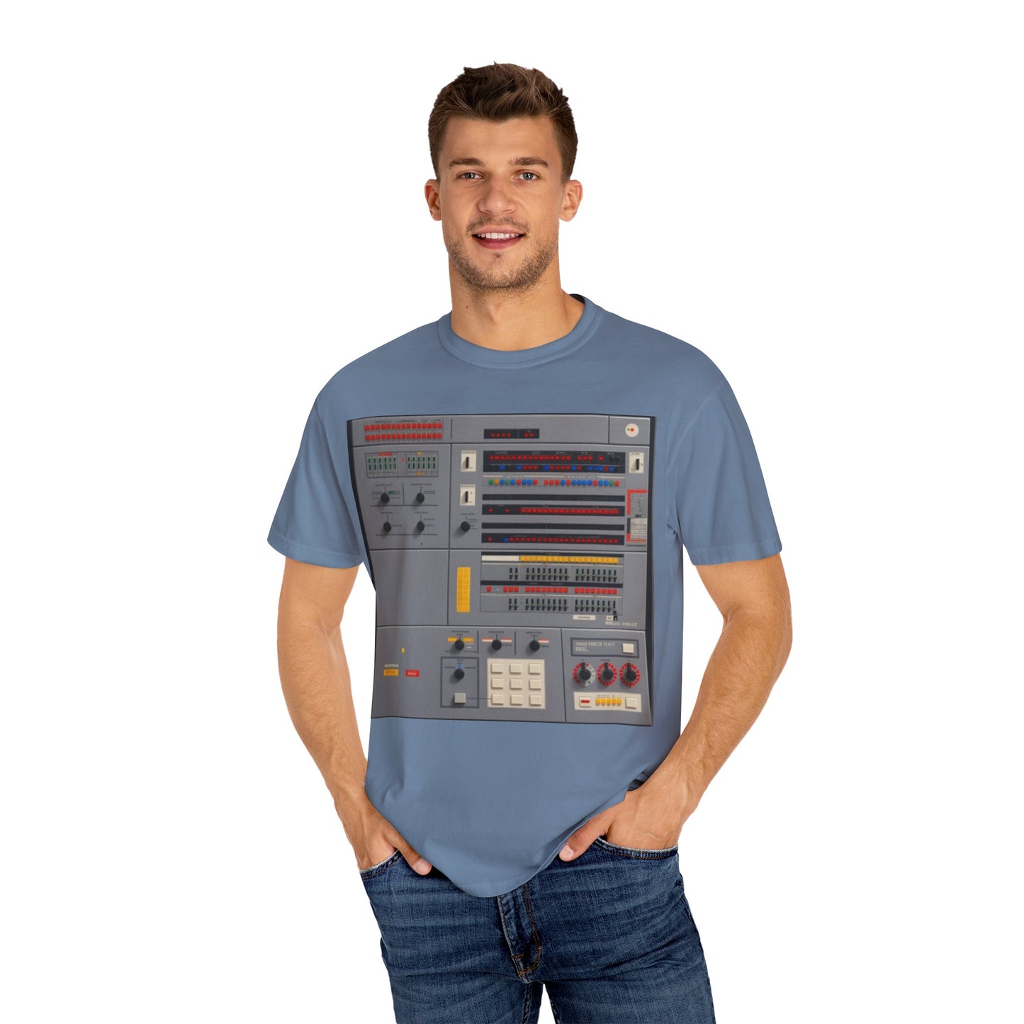 Classic Mainframe Computer Control Panel T-Shirt - Pixel Art Color