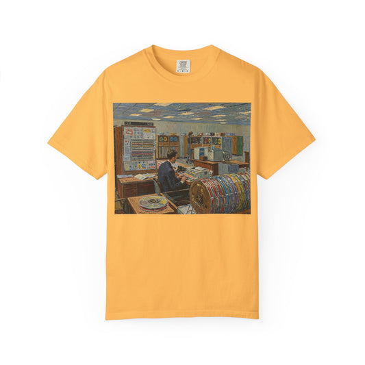 Classic Mainframe T-Shirt with tape storage units on back - Print Art Color