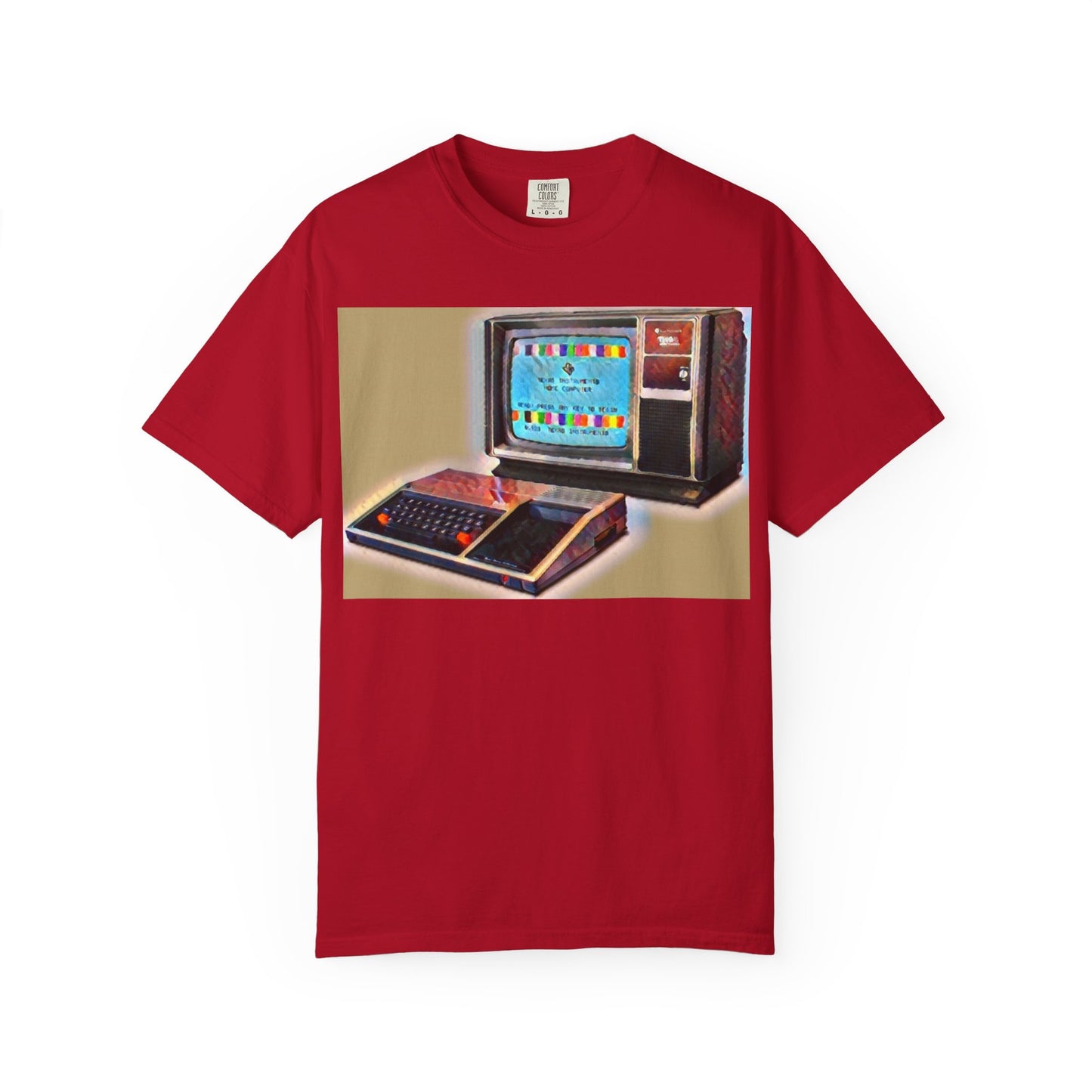 TI 99/4A Home Computer T-Shirt | Water Art Color | Ideal for tech enthusiasts and collectors