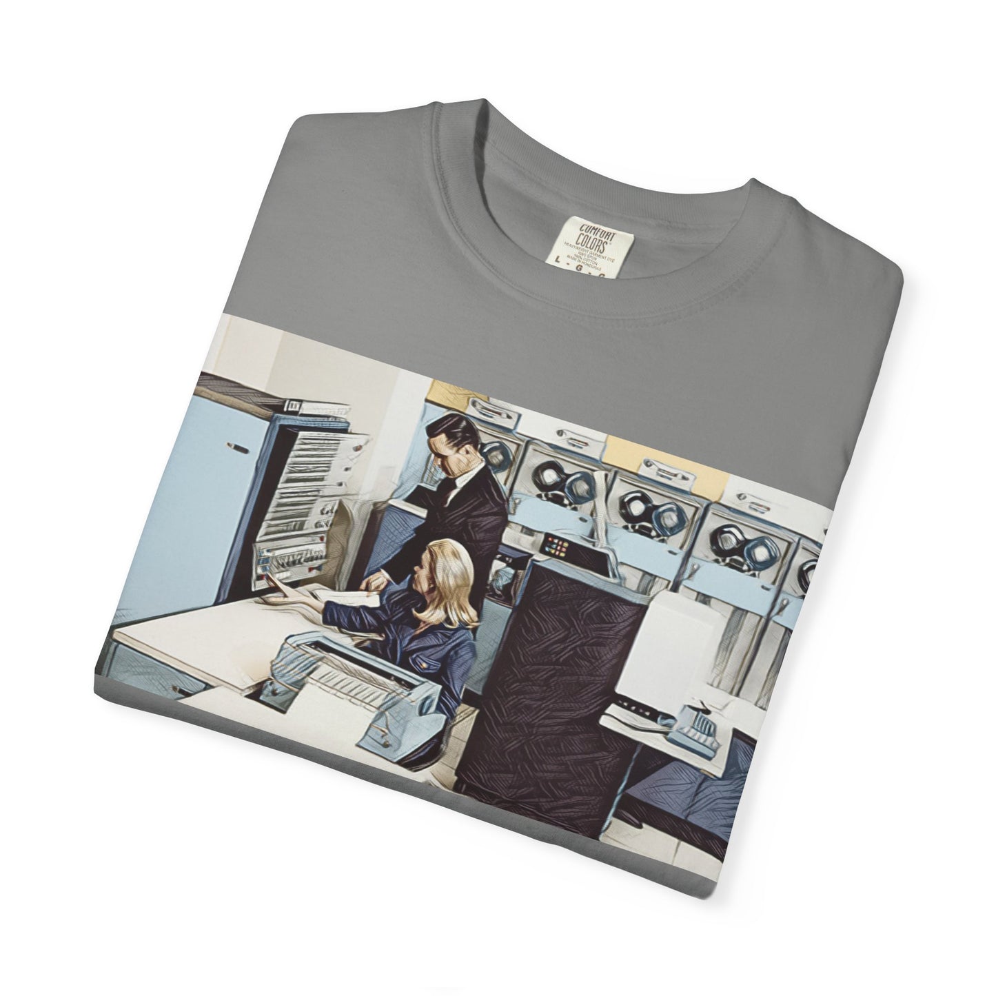 Classic Mainframe T-Shirt with control panel on back - Print Art Color