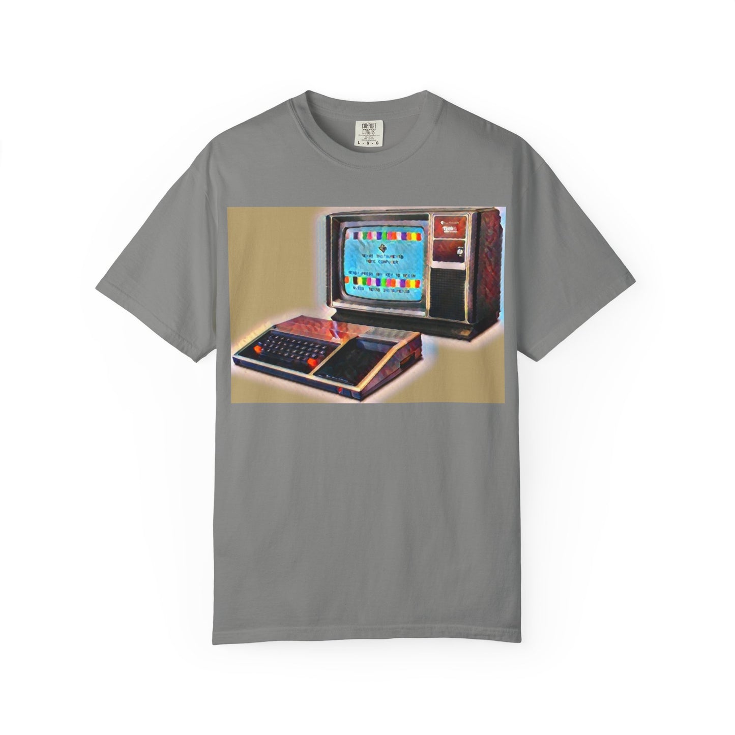 TI 99/4A Home Computer T-Shirt | Water Art Color | Ideal for tech enthusiasts and collectors