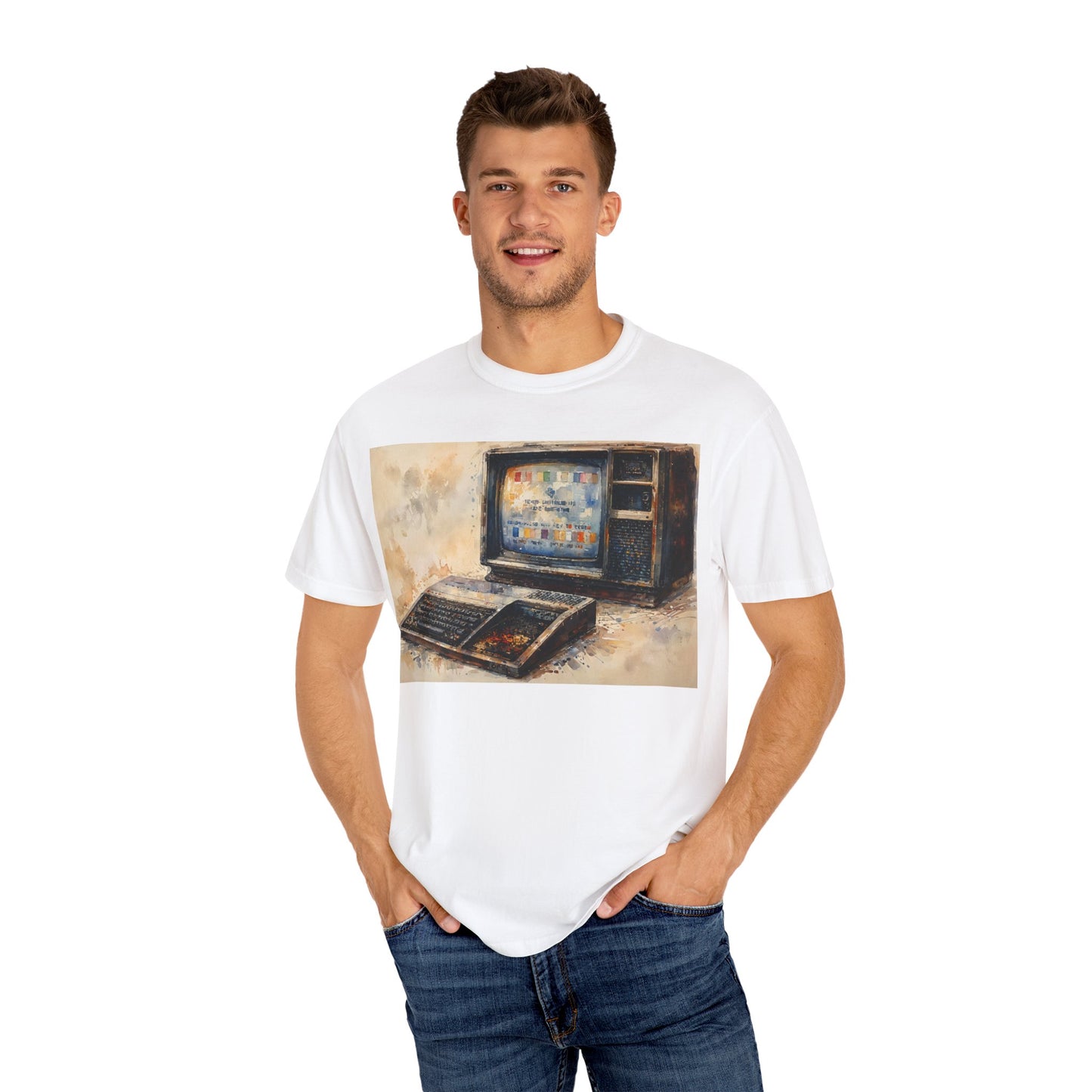 TI 99/4A Home Computer T-Shirt | Oil Art Color | Ideal for tech enthusiasts and collectors
