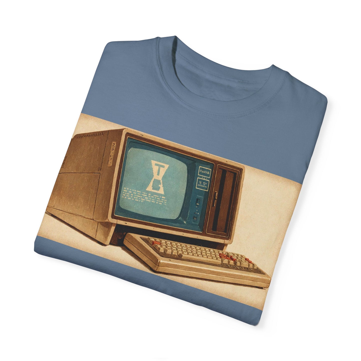 Classic Business Machine With Floppy Disk Bay T-Shirt - Mixed Art Sepia