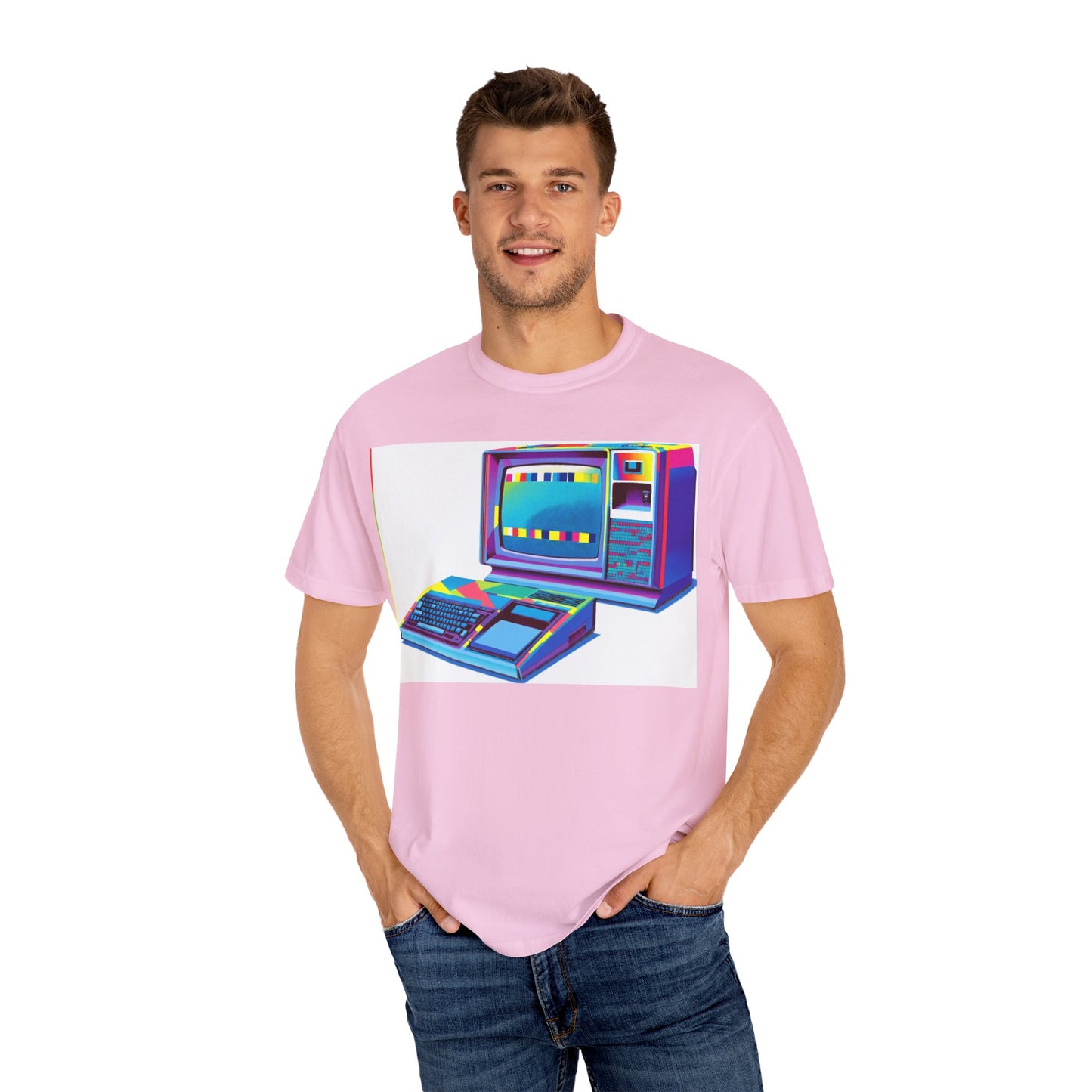 TI 99/4A Home Computer T-Shirt | Multi Color Modern Art | Ideal for tech enthusiasts and collectors