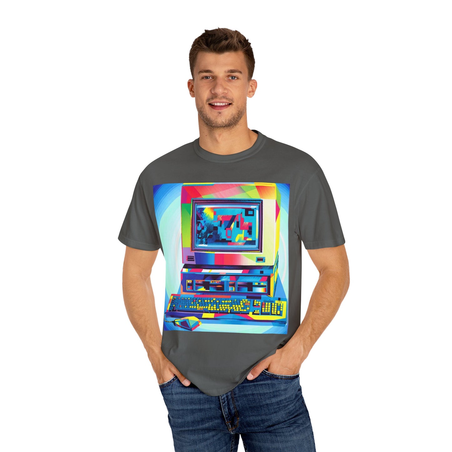 Classic business machine inspired T-Shirt | Multi-Color Art | Ideal for tech enthusiasts and collectors
