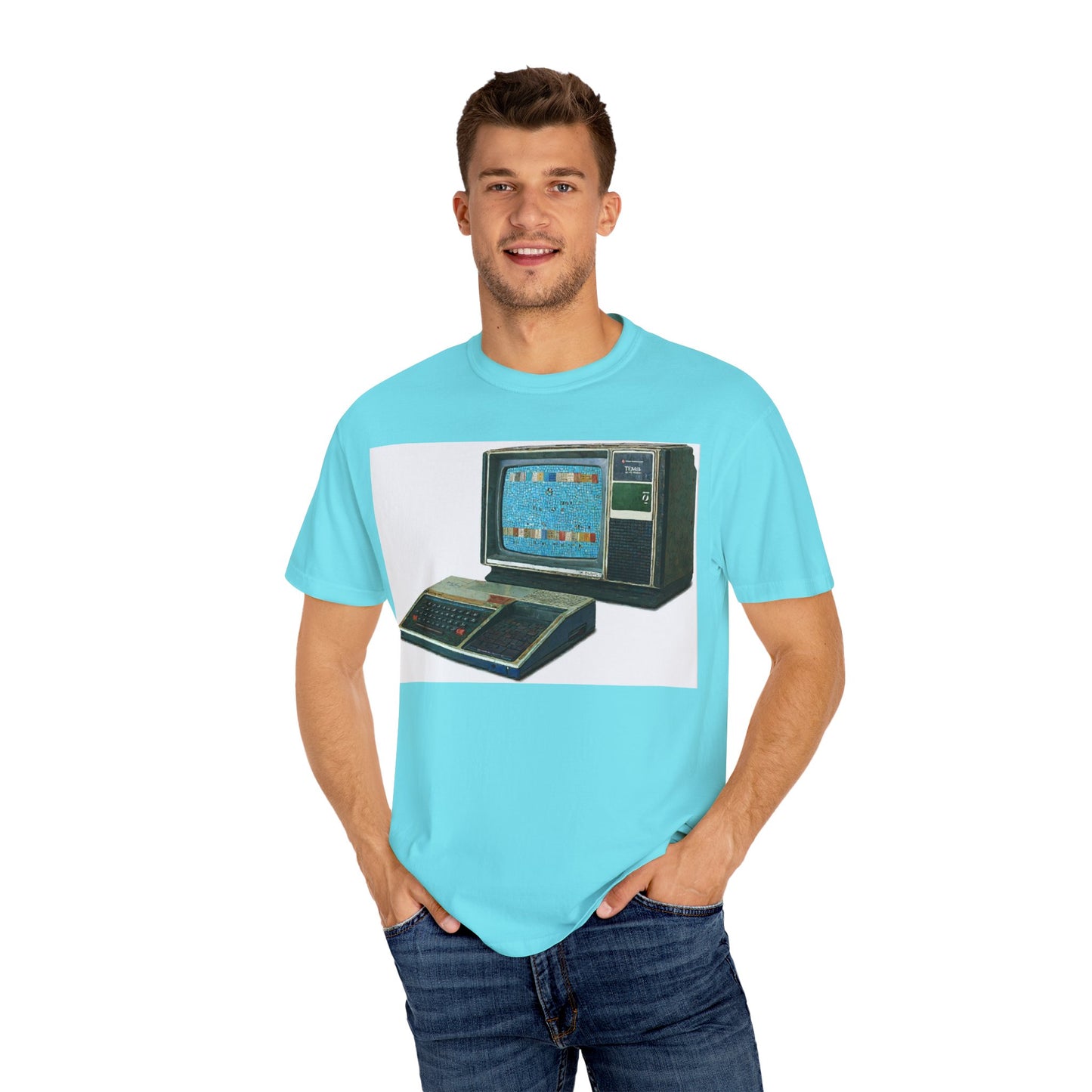 TI 99/4A Home Computer T-Shirt | Mosaic Art Color | Ideal for tech enthusiasts and collectors