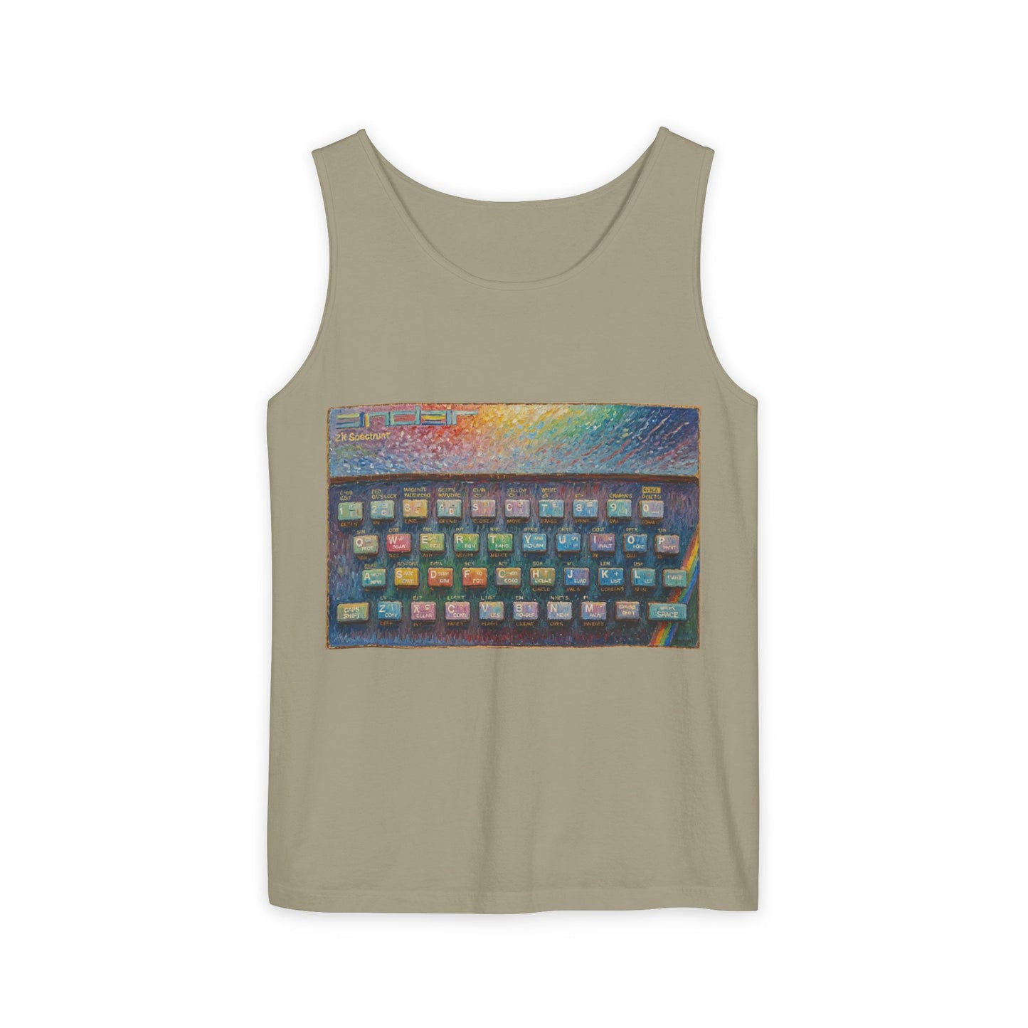 SINCLAIR ZX Spectrum Inspired Tank Top | Unisex Retro Graphic Tee for Tech Lovers, Summer Fashion, Gift for Nerds, Festival Wear, 80s Style