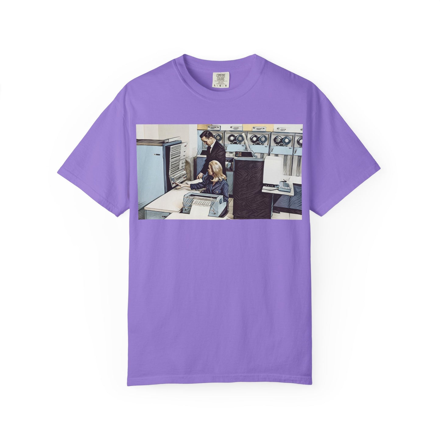Classic Mainframe T-Shirt with control panel on back - Print Art Color