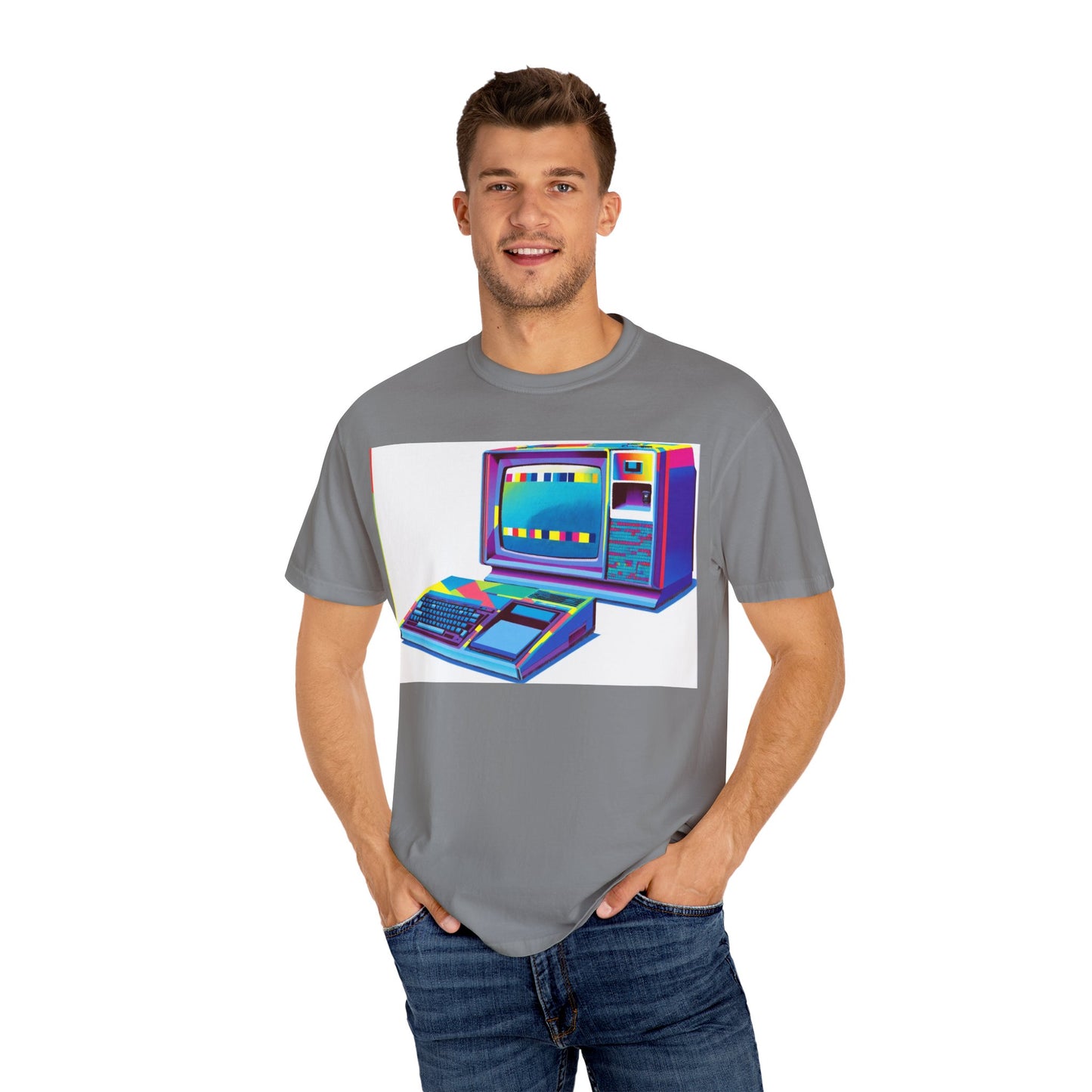 TI 99/4A Home Computer T-Shirt | Multi Color Modern Art | Ideal for tech enthusiasts and collectors