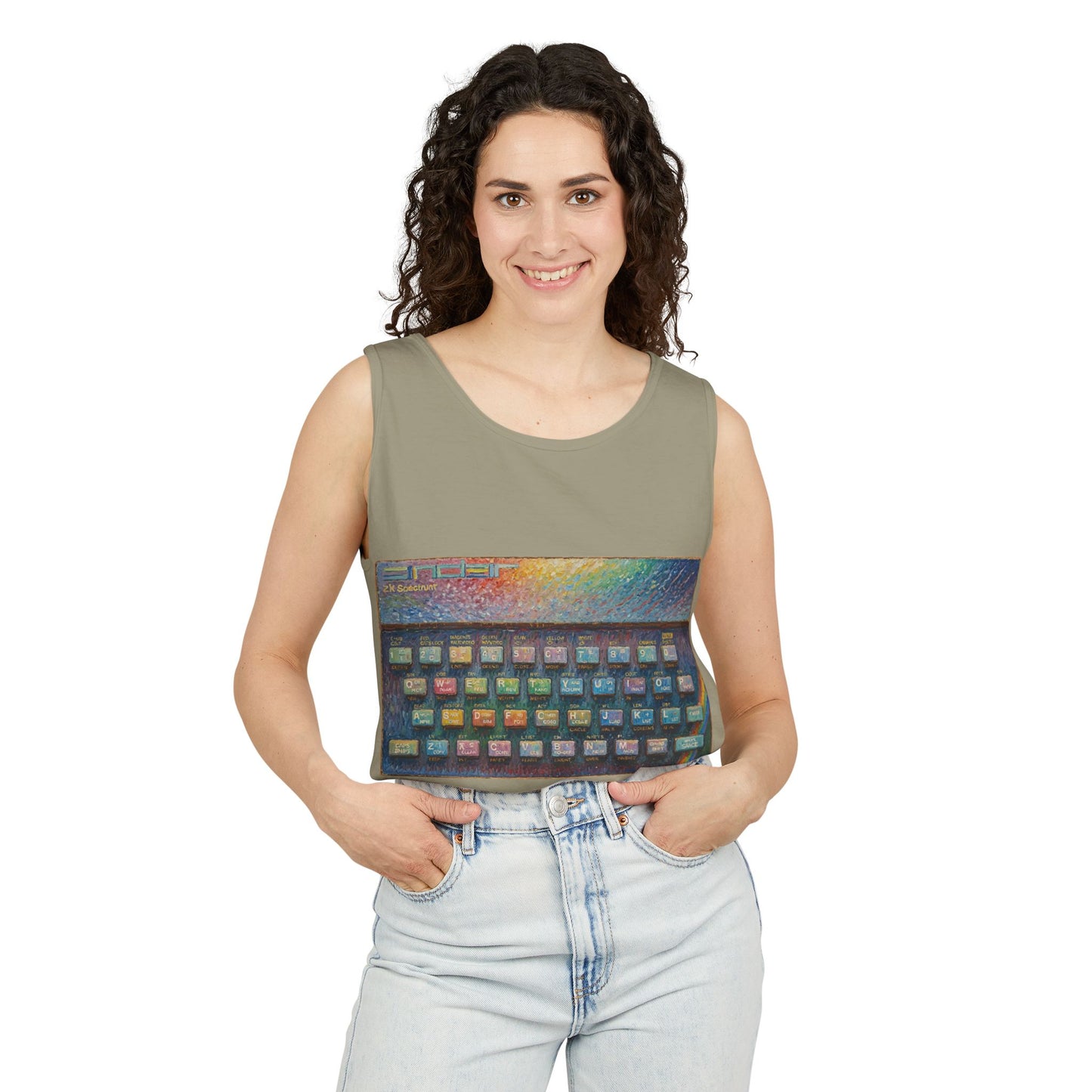SINCLAIR ZX Spectrum Inspired Tank Top | Unisex Retro Graphic Tee for Tech Lovers, Summer Fashion, Gift for Nerds, Festival Wear, 80s Style