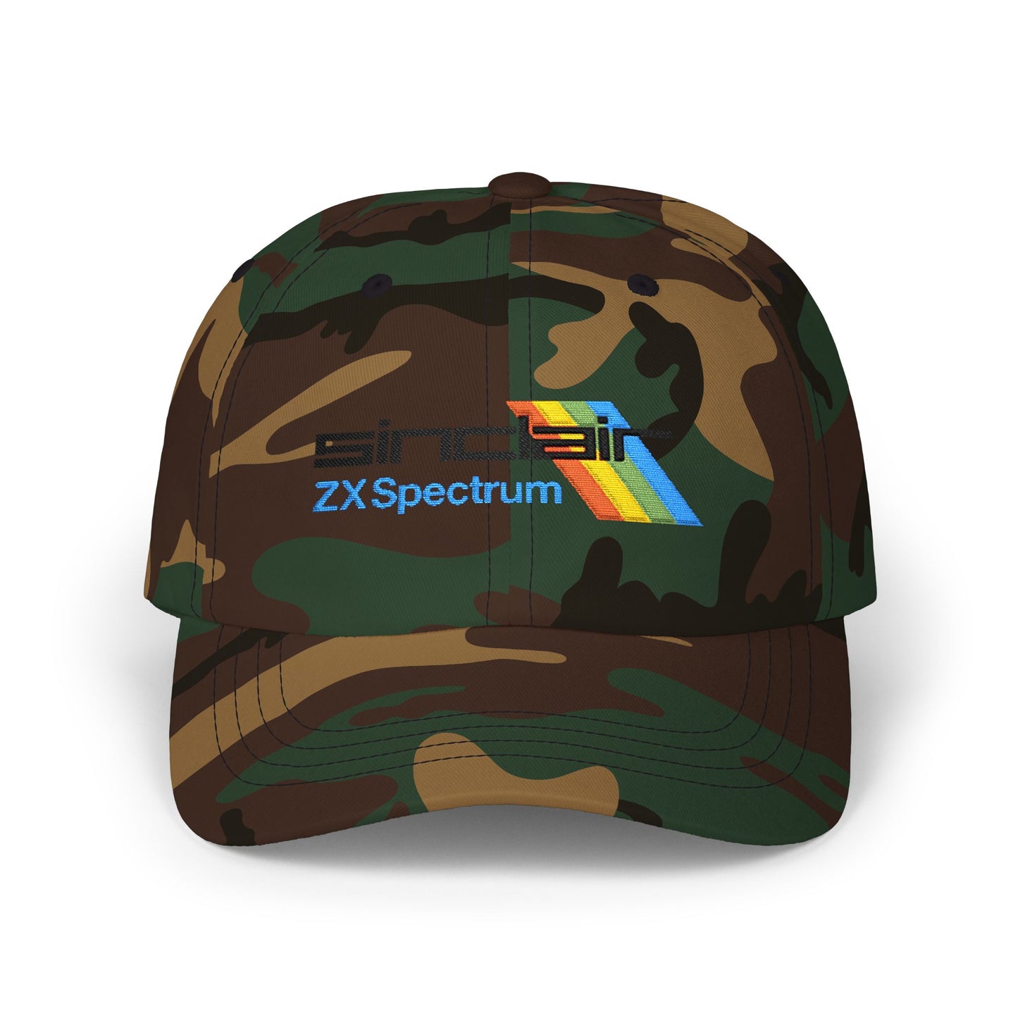 Spectrum Computer Cap with Retro Red Winged Snake Logo - Vintage Athletic Baseball Hat