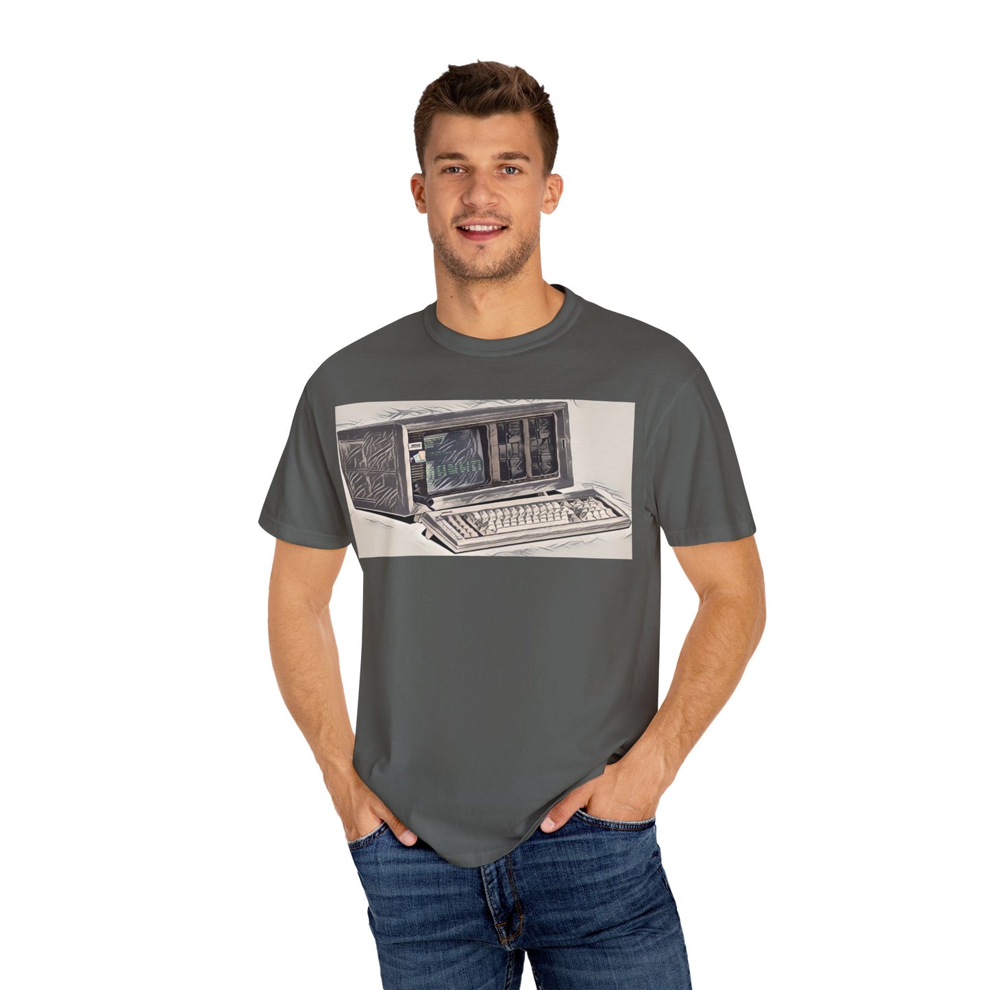 Classic Luggable PC T-Shirt - Ink Art Monochrome