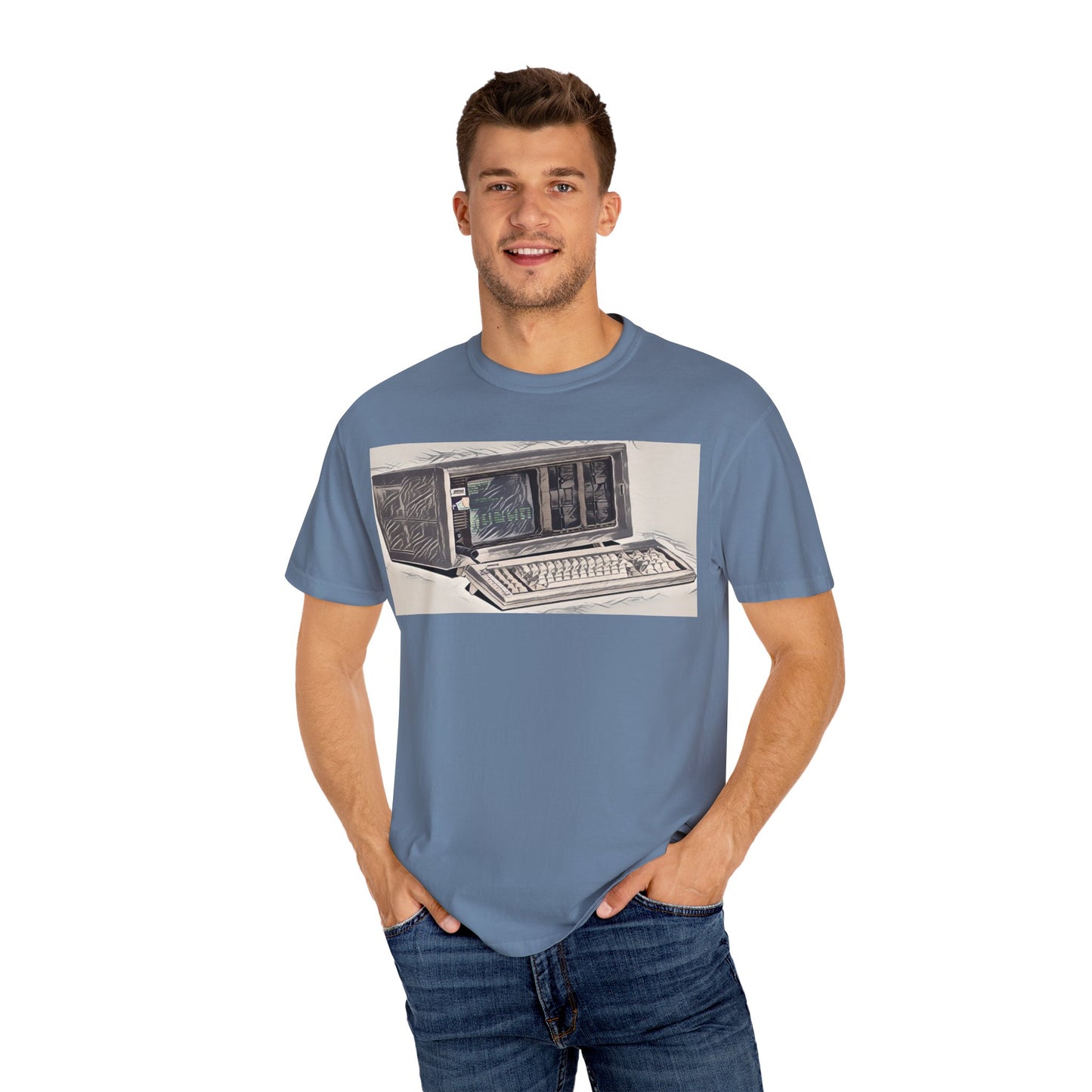 Classic Luggable PC T-Shirt - Ink Art Monochrome