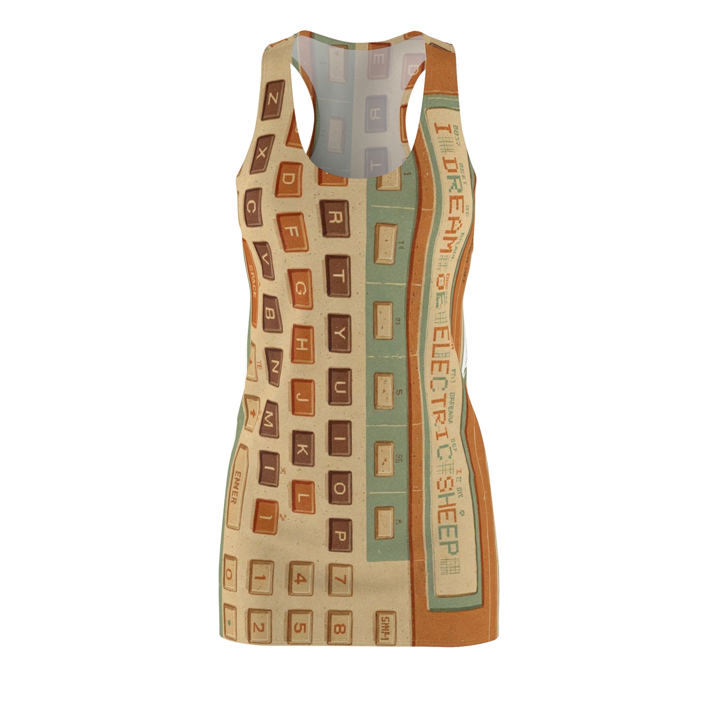 Electrifying Women's Racerback Pocket Computer Dress, Tech Lover Dress, Fun Party Dress, Summer Vibes Dress, Festival Outfit, Unique Gift