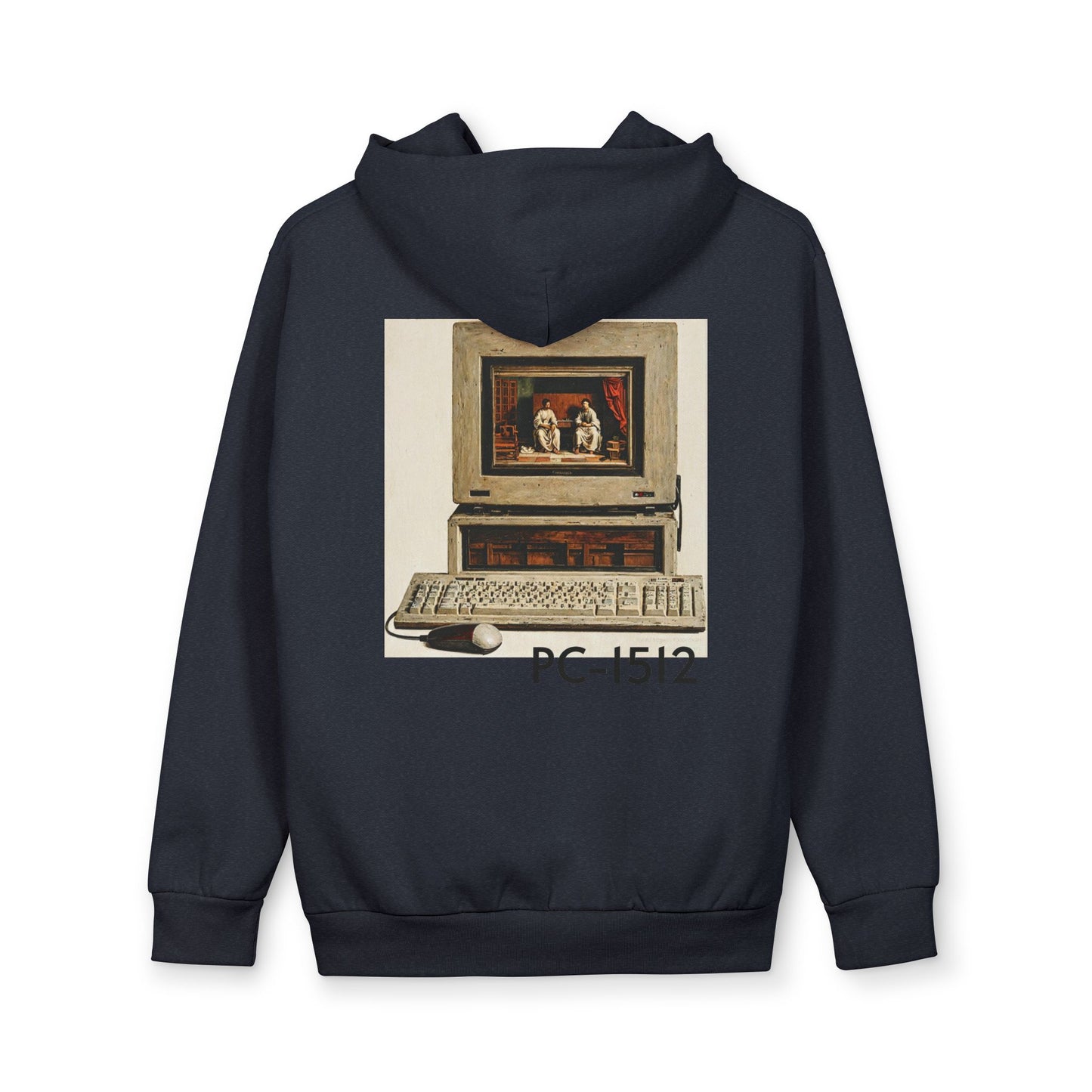 Retro Computer Hoodie — Vintage PC-1512 Graphic Pullover