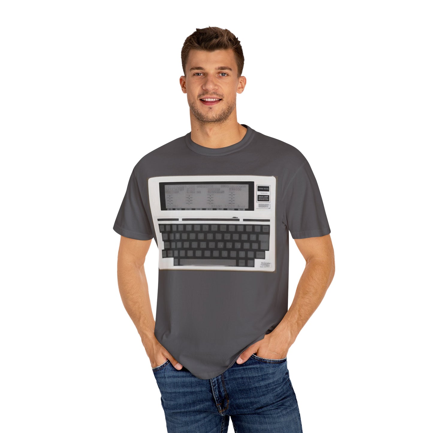 Classic Laptop PC T-Shirt - Print Art Monochrome