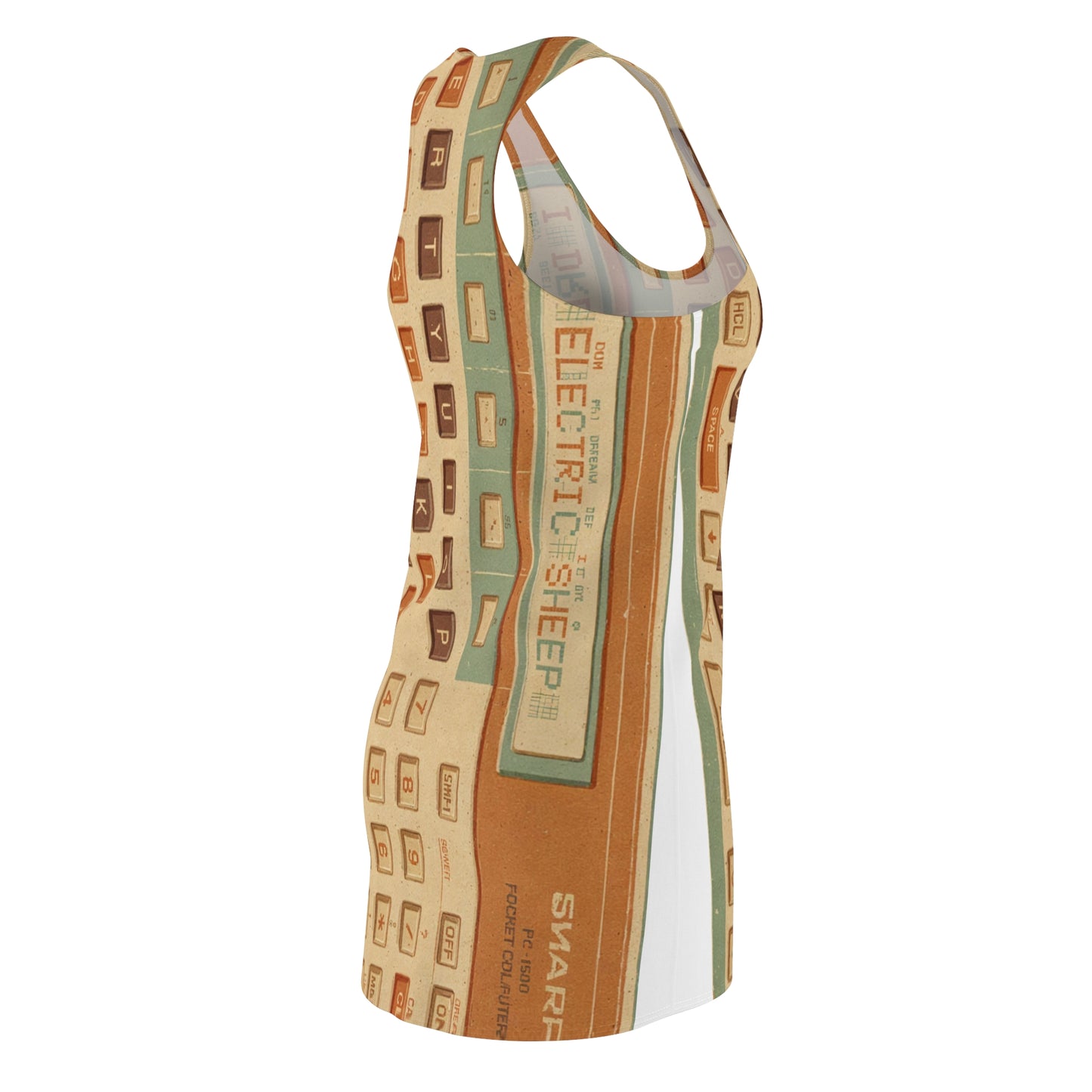 Electrifying Women's Racerback Pocket Computer Dress, Tech Lover Dress, Fun Party Dress, Summer Vibes Dress, Festival Outfit, Unique Gift