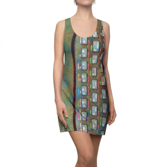 ZX Spectrum Theme Women's Racerback Dress, Tech Lover Dress, Fun Party Dress, Summer Vibes Dress, Festival Outfit, Unique Gift