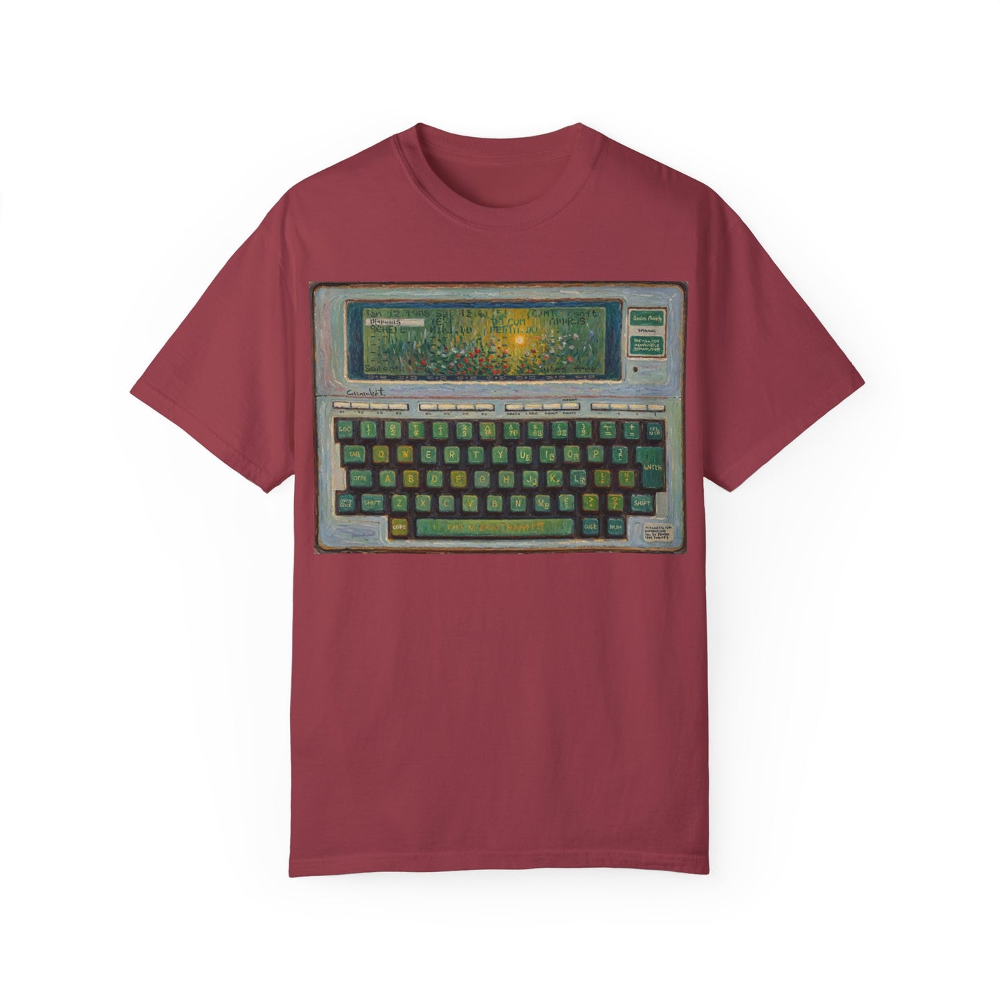 Classic Laptop PC T-Shirt - Floral Art Color
