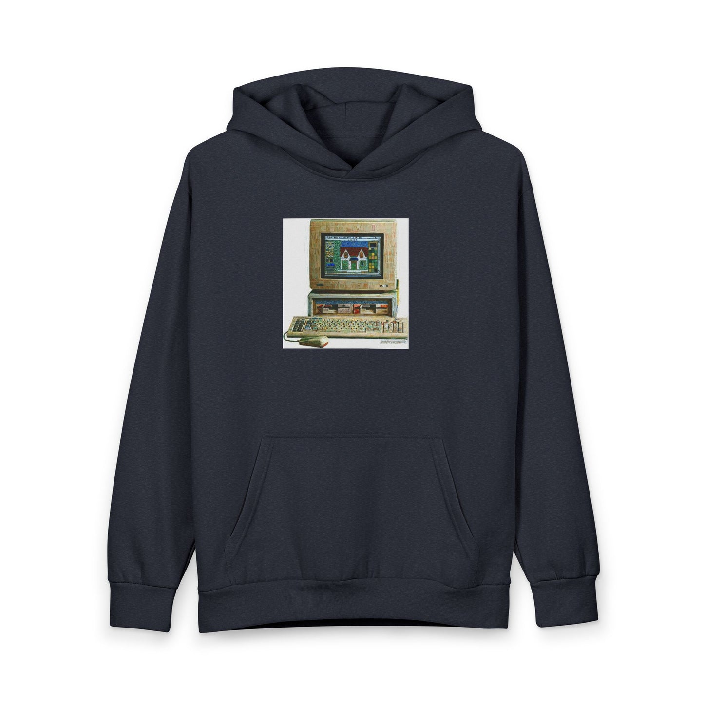 Retro Computer Hoodie — Vintage PC-1512 Graphic Pullover