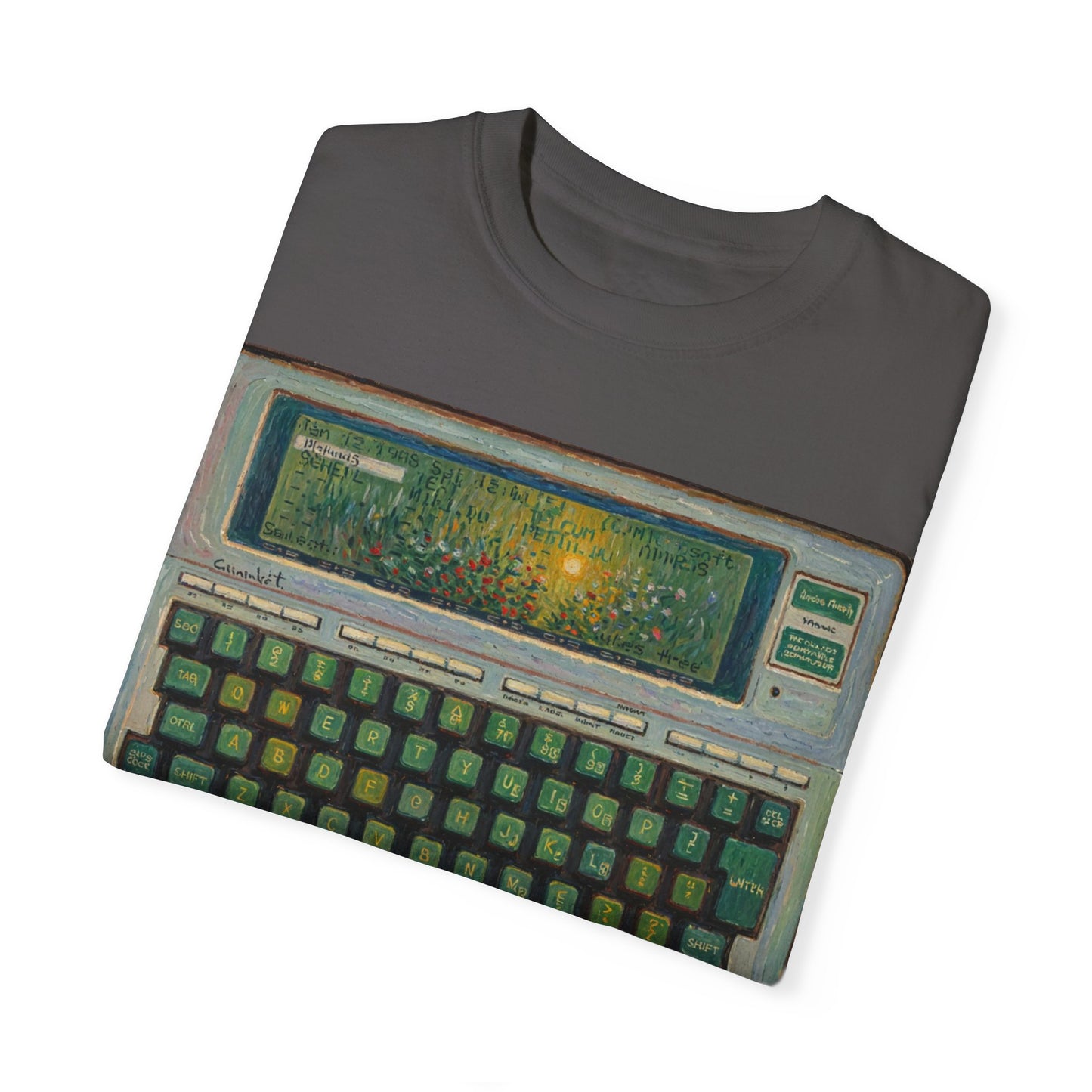Classic Laptop PC T-Shirt - Floral Art Color