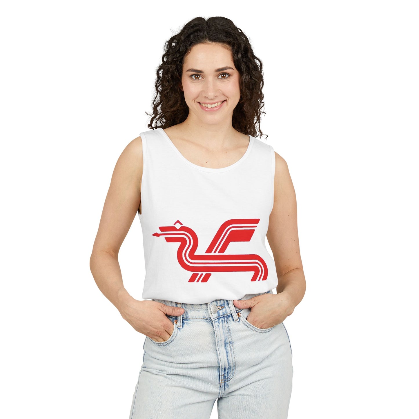 Classic 8 bit home computer inspired Tank Top | Monochrome Art | Unisex Retro Graphic Tee for Tech Lovers, Summer Fashion, Gift for Nerds, Festival Wear, 80s Style