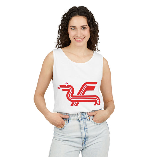 Classic 8 bit home computer inspired Tank Top | Monochrome Art | Unisex Retro Graphic Tee for Tech Lovers, Summer Fashion, Gift for Nerds, Festival Wear, 80s Style