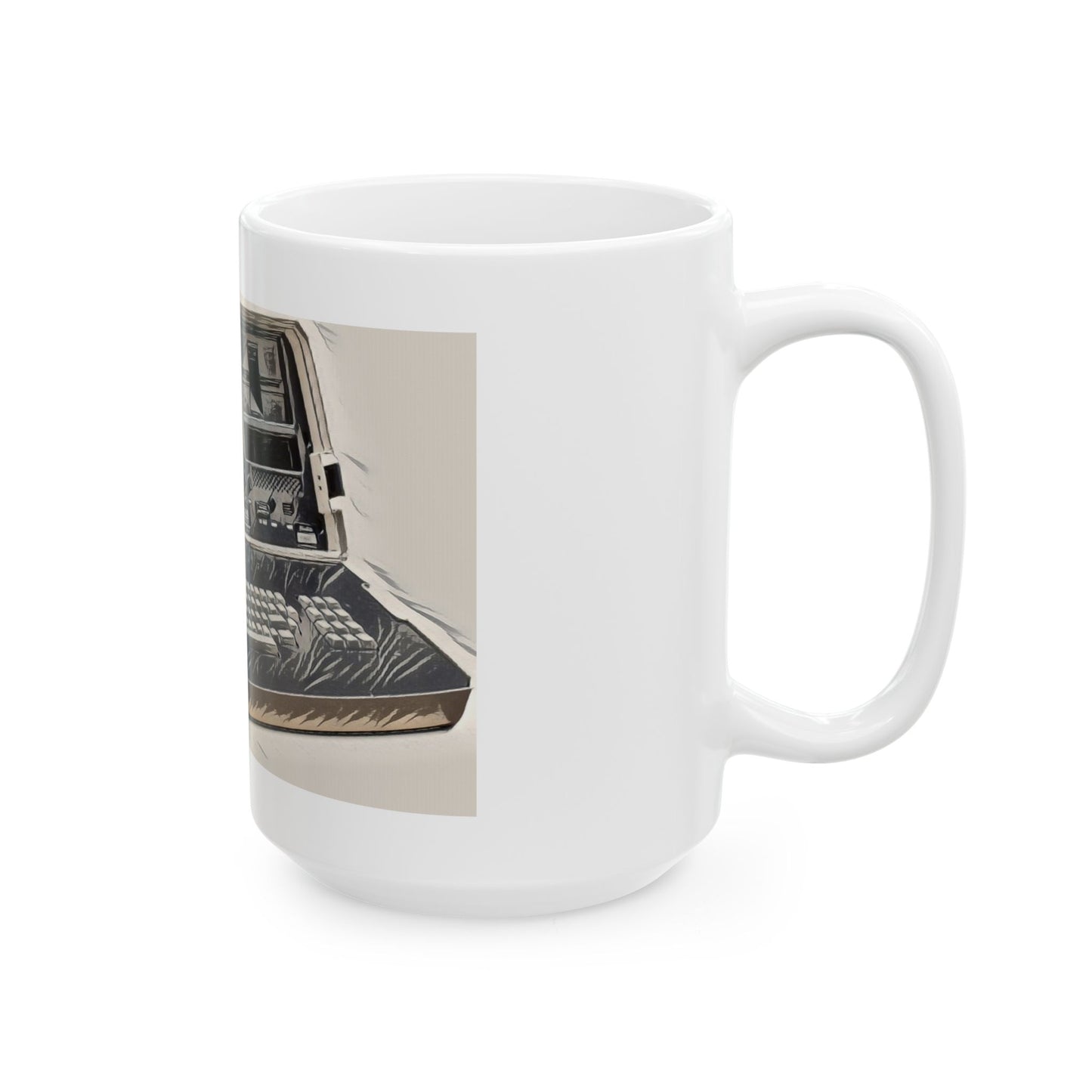 Vintage Computer Ceramic Mug | OSBORNE Computer Ink Art Design | Perfect for Tech Lovers