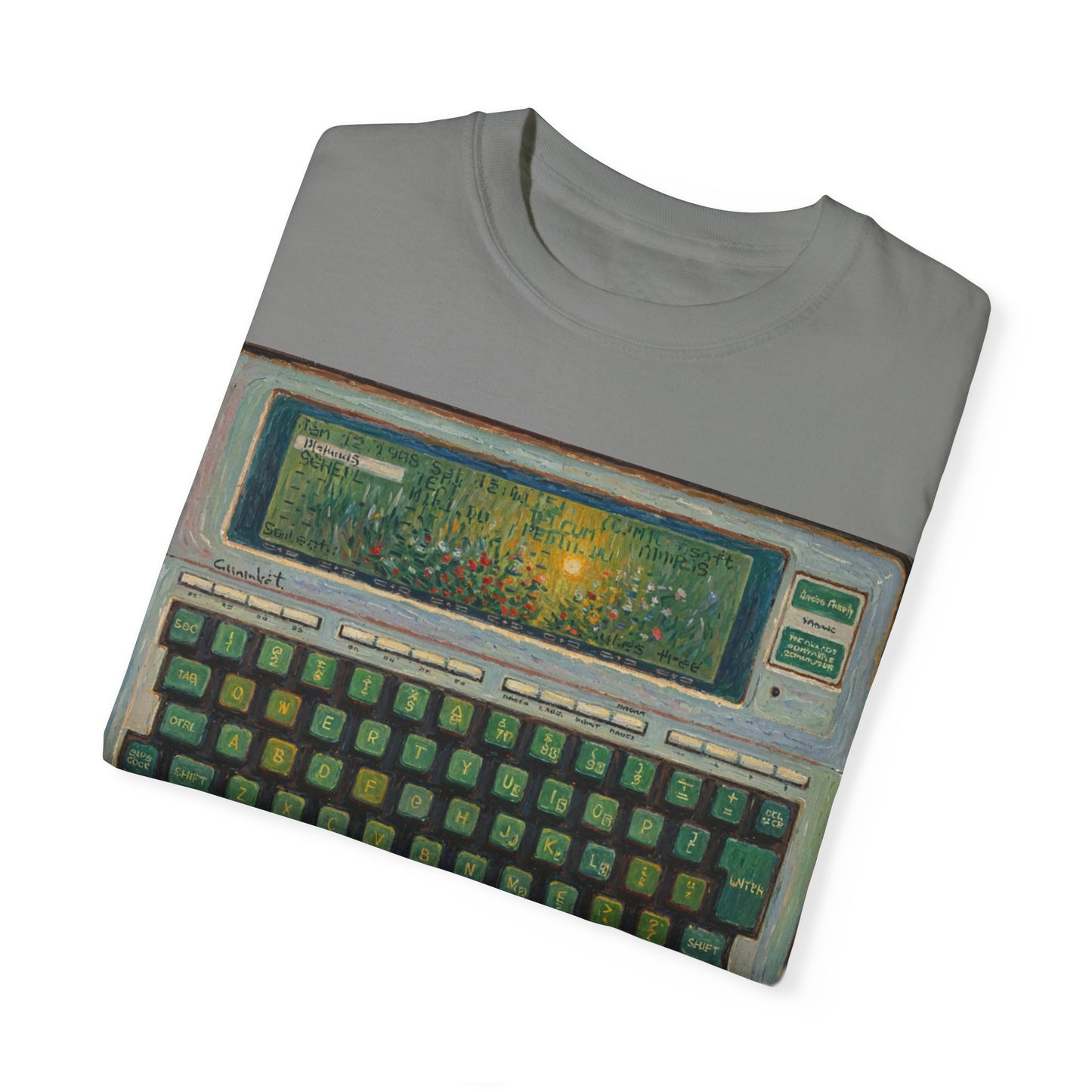 Classic Laptop PC T-Shirt - Floral Art Color