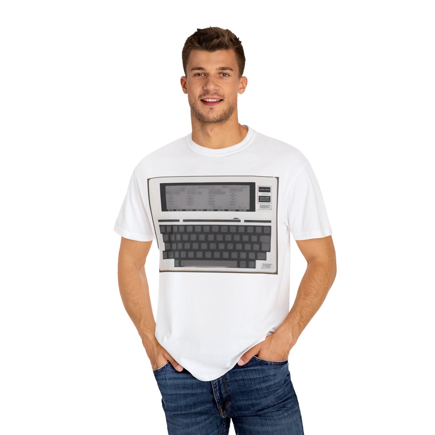 Classic Laptop PC T-Shirt - Print Art Monochrome