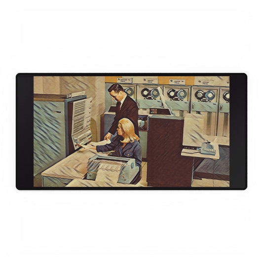 Mainframe Inspired Office Desk Mat #2, Retro Desk Pad, Unique Workspace Decor, Computer Accessories, Gift for Professionals