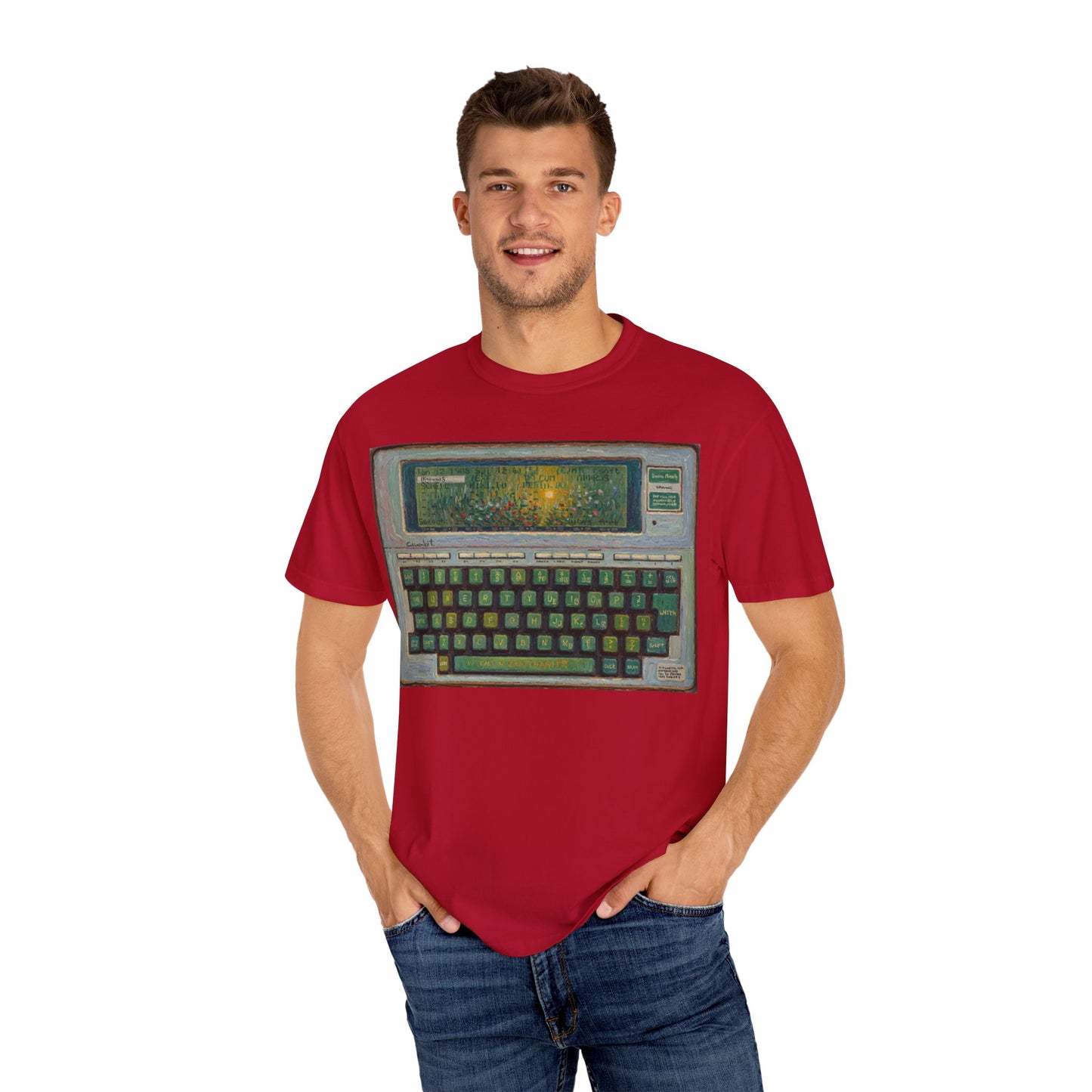 Classic Laptop PC T-Shirt - Floral Art Color