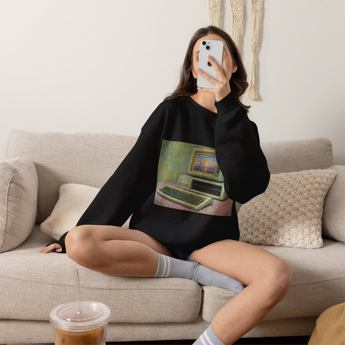 Classic PC Themed Crewneck Sweatshirt - 5150 Vintage PC Graphic