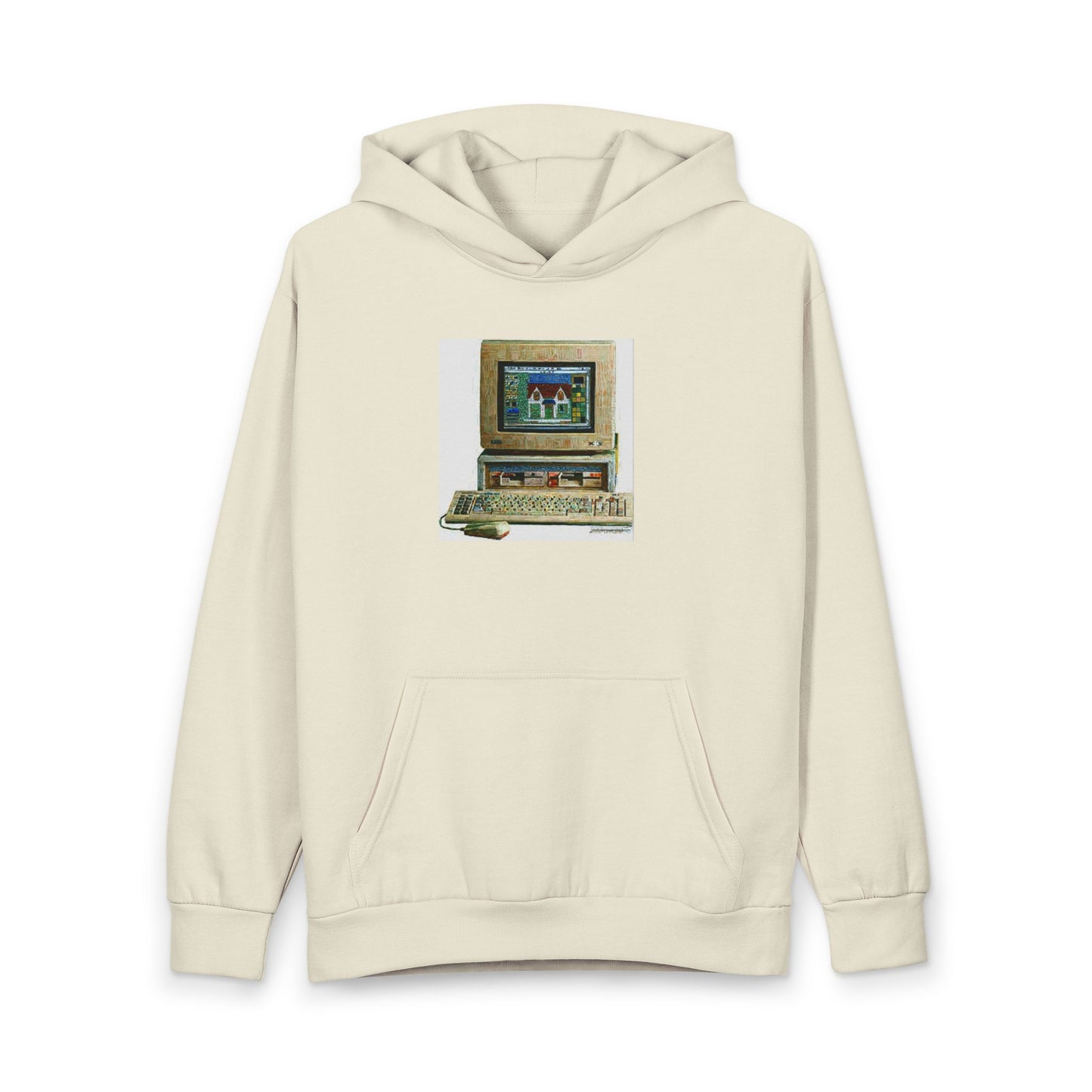 Retro Computer Hoodie — Vintage PC-1512 Graphic Pullover