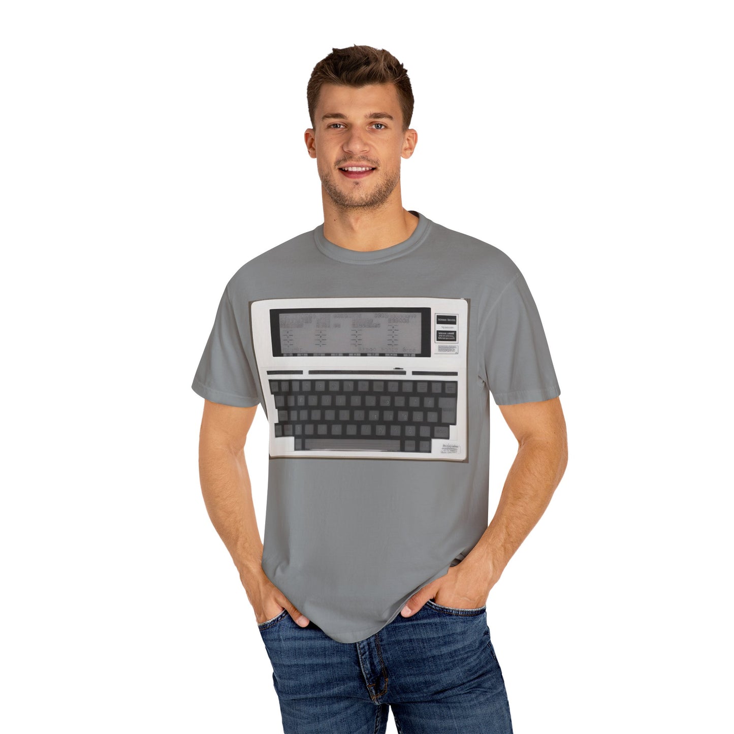 Classic Laptop PC T-Shirt - Print Art Monochrome