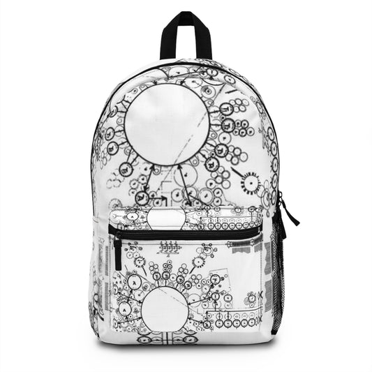 Analytical Engine themed Backpack - plain Black & White