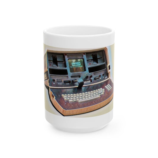 Vintage Computer Ceramic Mug | OSBORNE Portable Computer Design | Perfect for Tech Lovers
