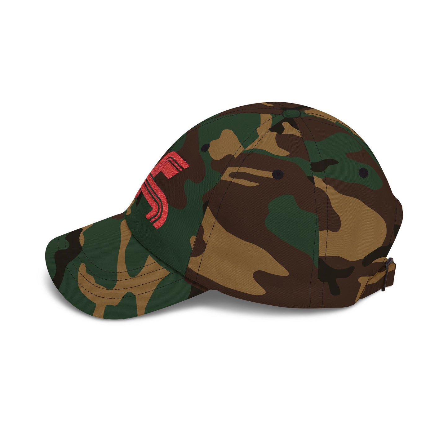 Dragon Computers Cap with Retro Red Winged Snake Logo - Vintage Athletic Baseball Hat