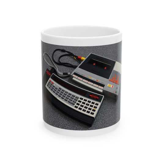 Vintage Computer Ceramic Mug | Classic Pocket Computer Pixel Art Color Design | Perfect for Tech Lovers
